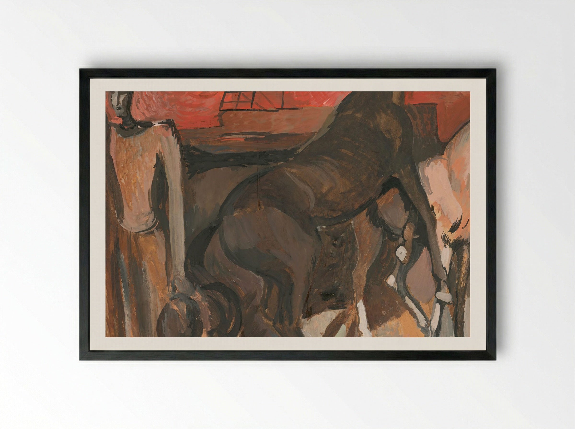 Fire - Refugees - Cyprián Majerník - Framed Print Black