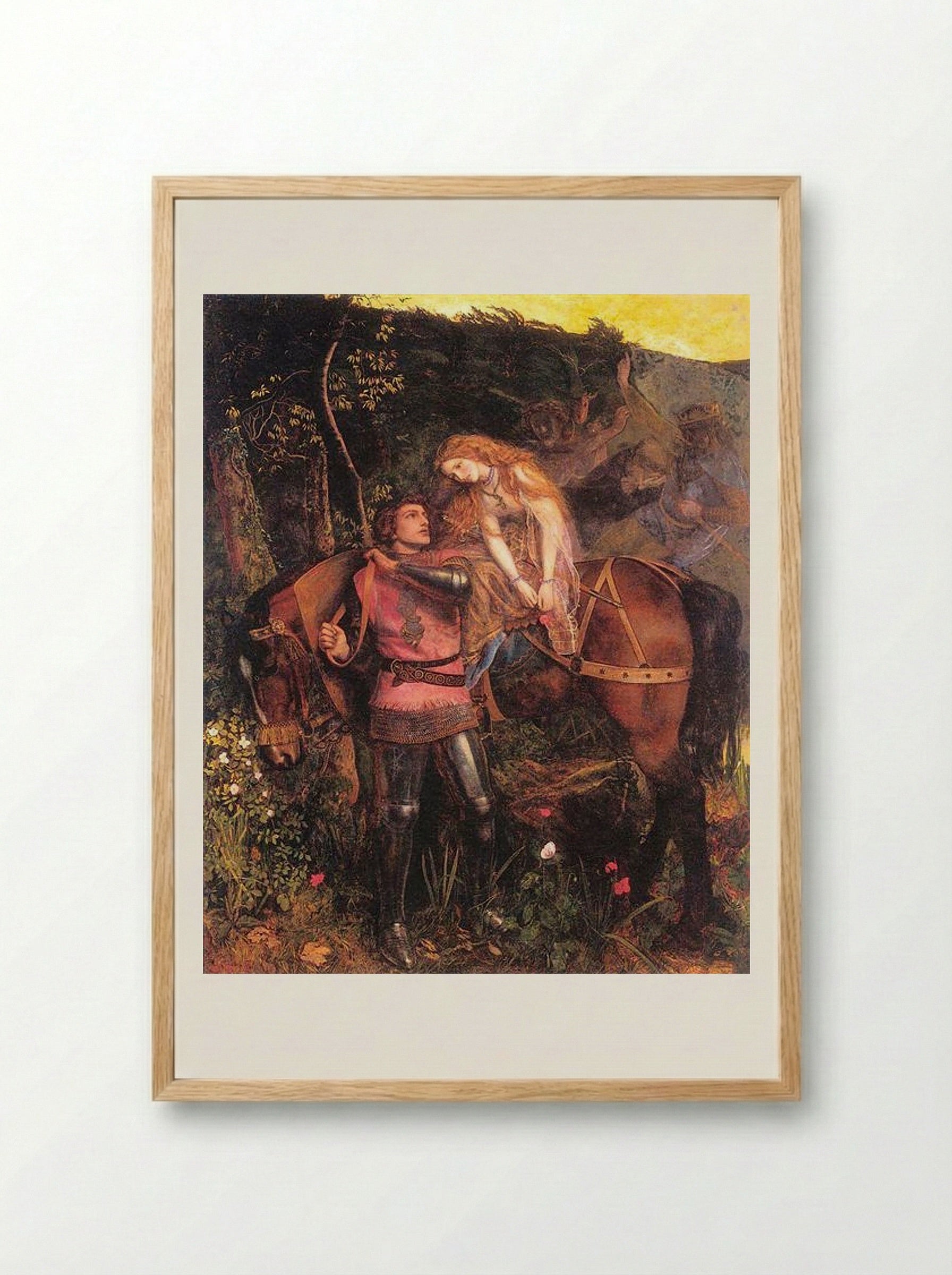 The Beautiful Lady Without Pity - Arthur Hughes - Framed Print Wood