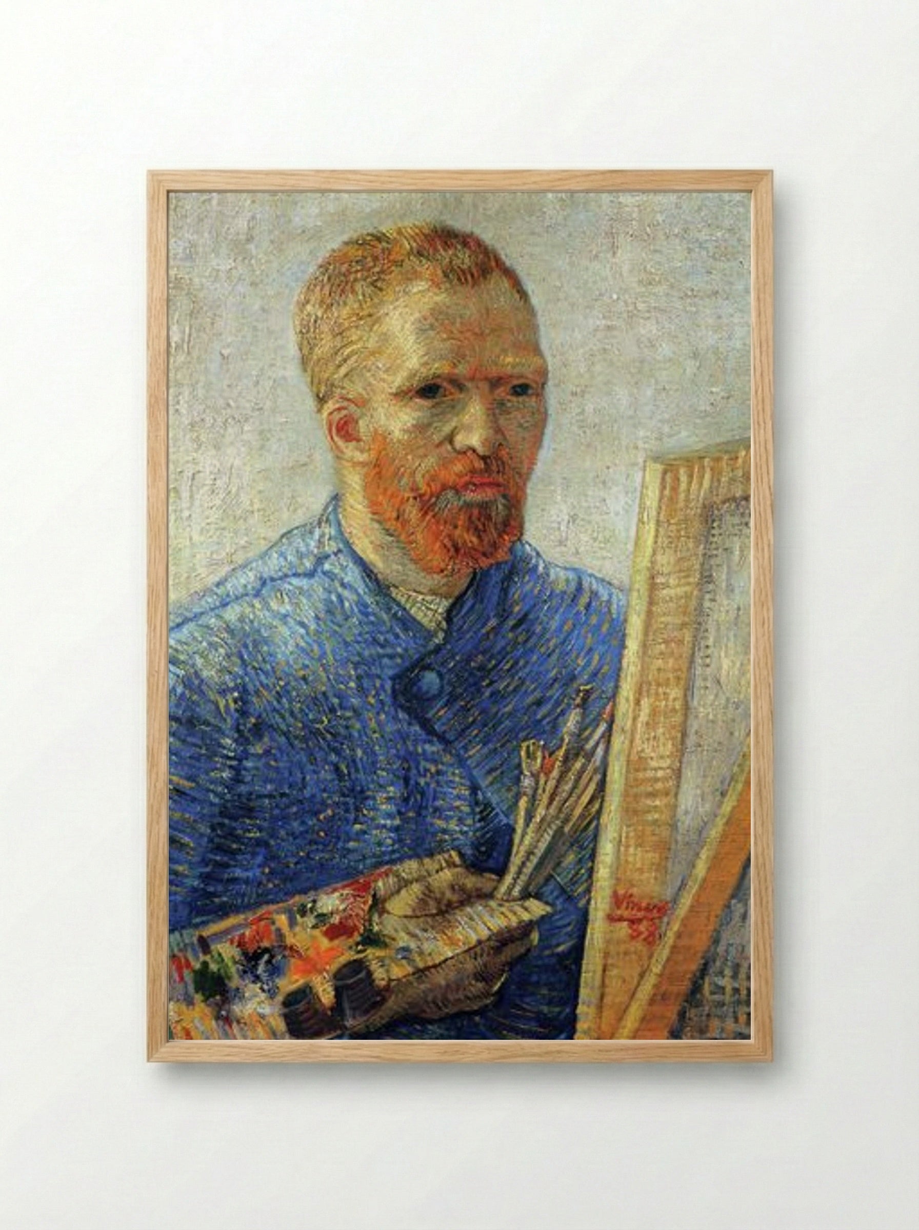Self-Portrait as an Artist - Vincent van Gogh - Framed Print Wood