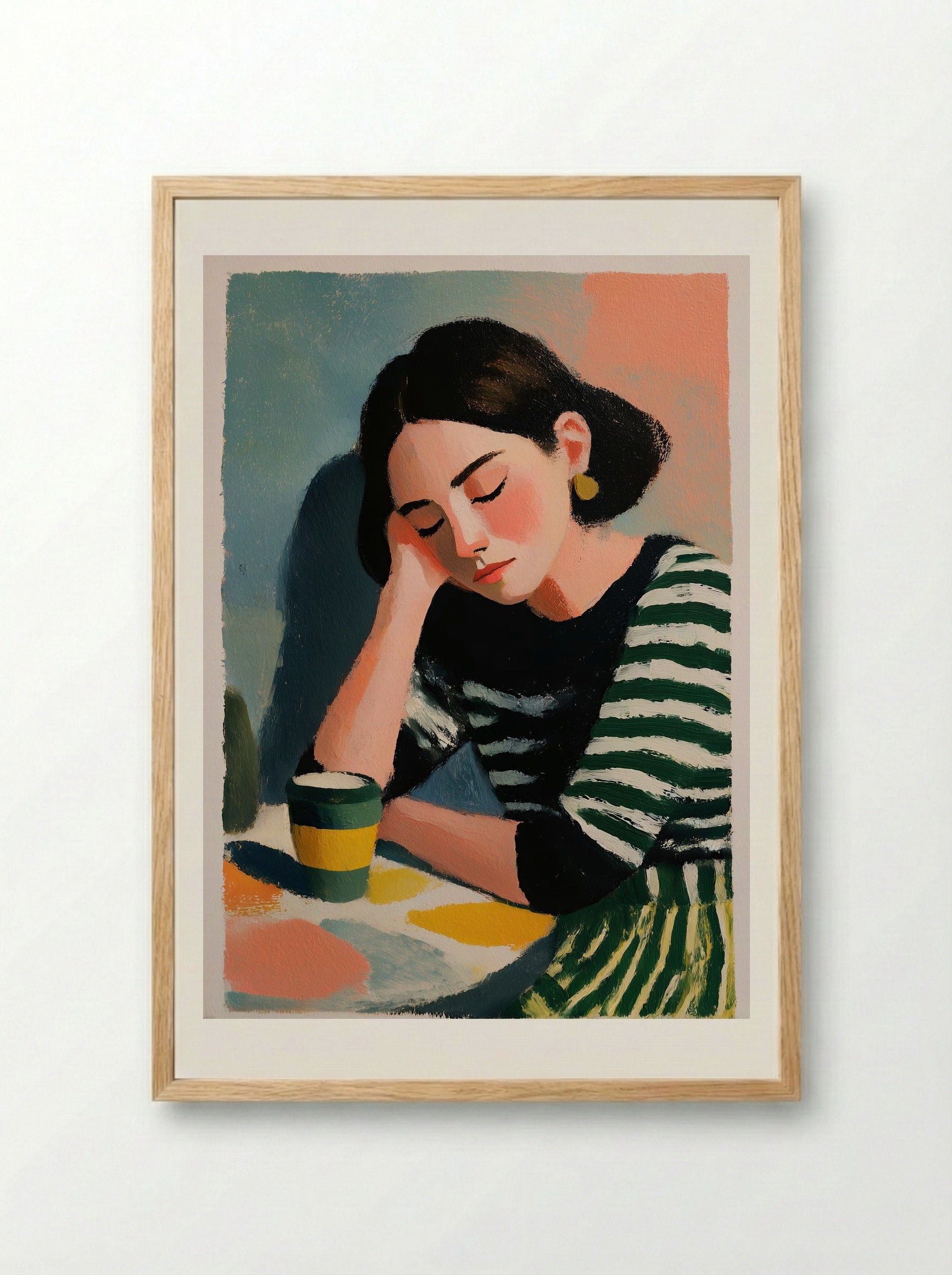 Dreamy Espresso Moment - Framed Print Wood