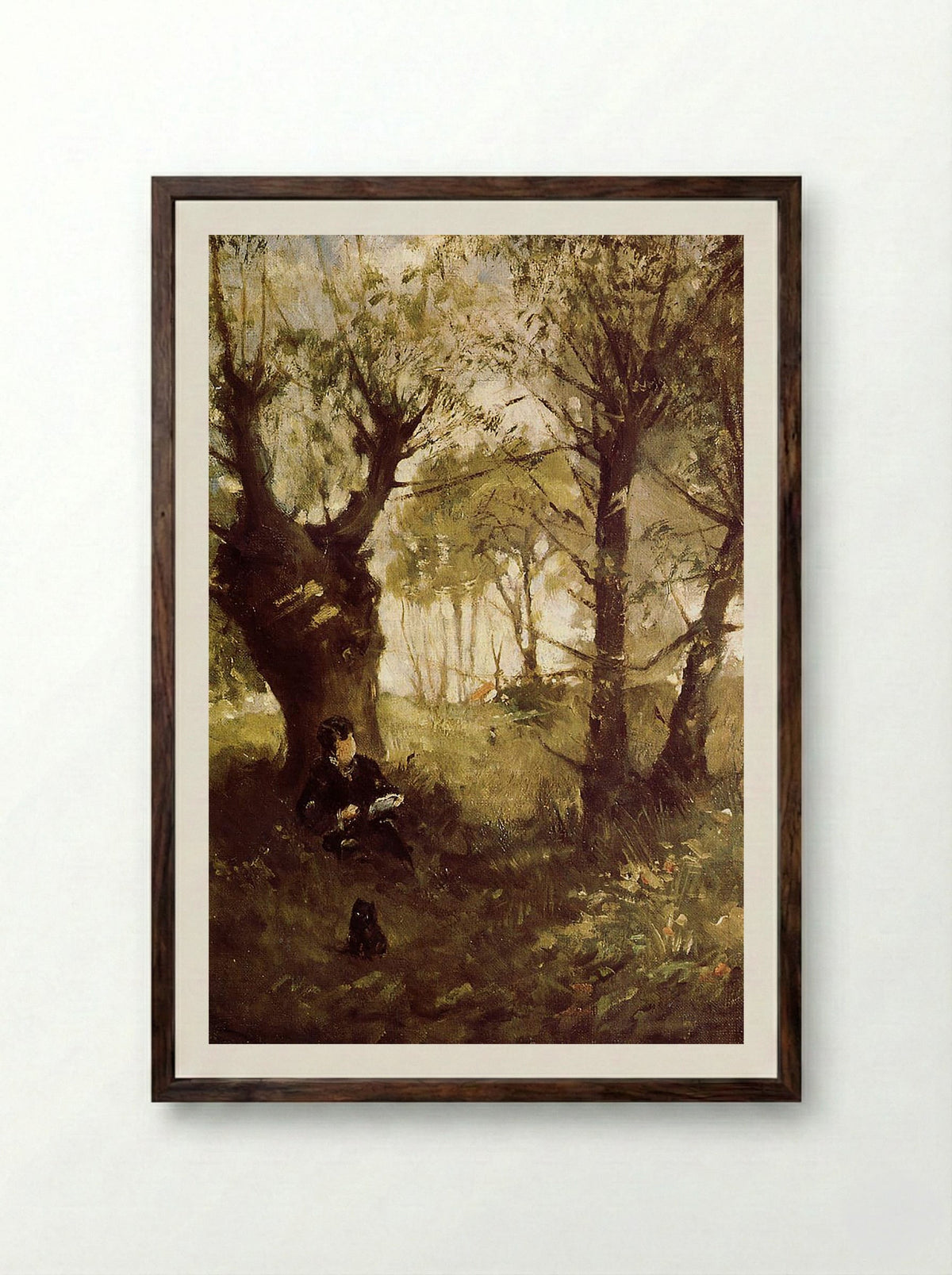 The Old Track to Auvers - Paul Cézanne - Framed Print Dark Wood