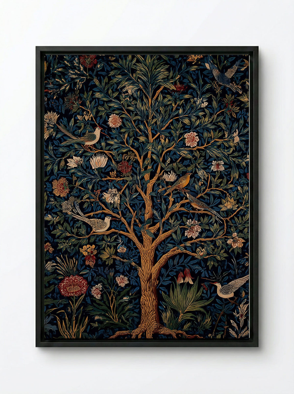 Songbirds in the Midnight Garden - William Morris - Fine Art Print