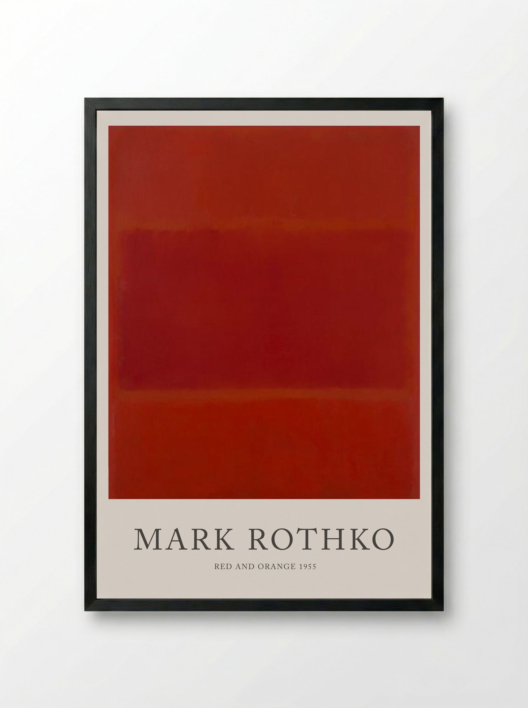 Red and Orange - Mark Rothko - Framed Print Black