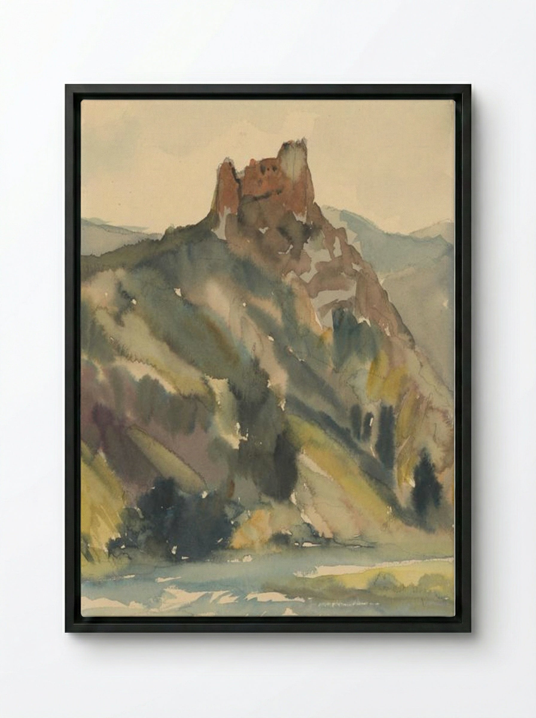 Old Castle - Zolo Palugyay - Framed Canvas Black