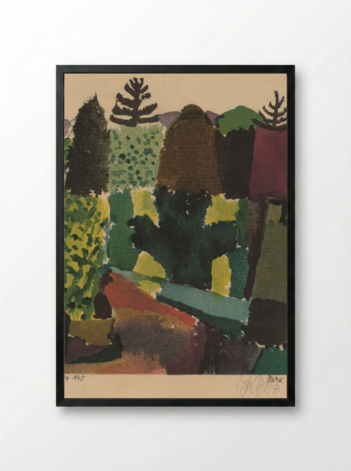Park Near Lu(z)erne - Paul Klee - Framed Print Black