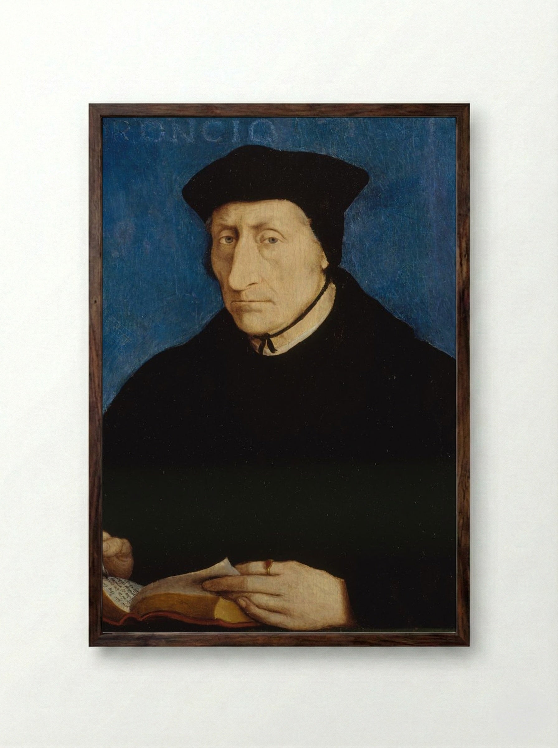 Guillaume Budé - Jean Clouet - Framed Print Dark Wood