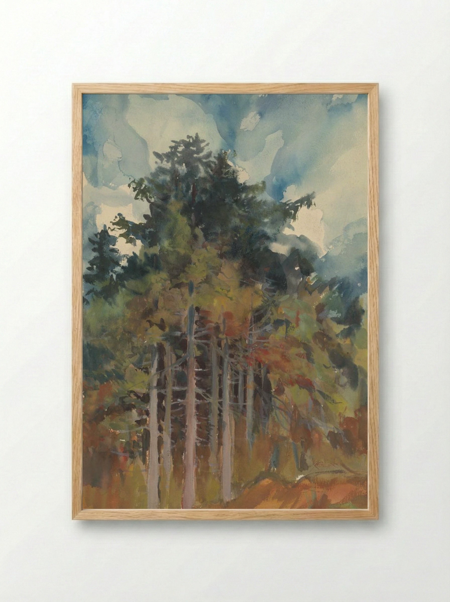 In the Forest in Autumn - Zolo Palugyay - Framed Print Wood