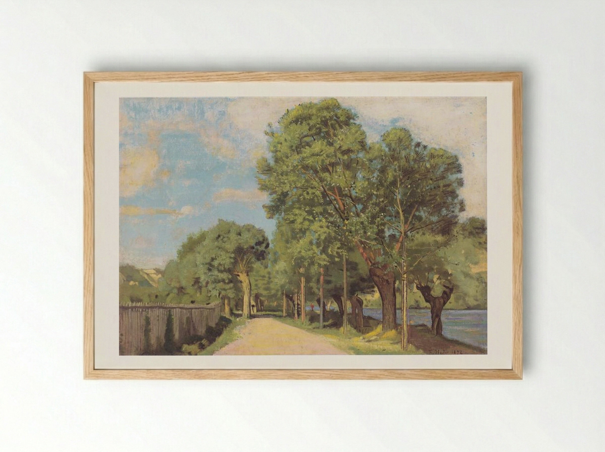 Landscape at the Jonction at Geneva - Ferdinand Hodler - Framed Print Wood