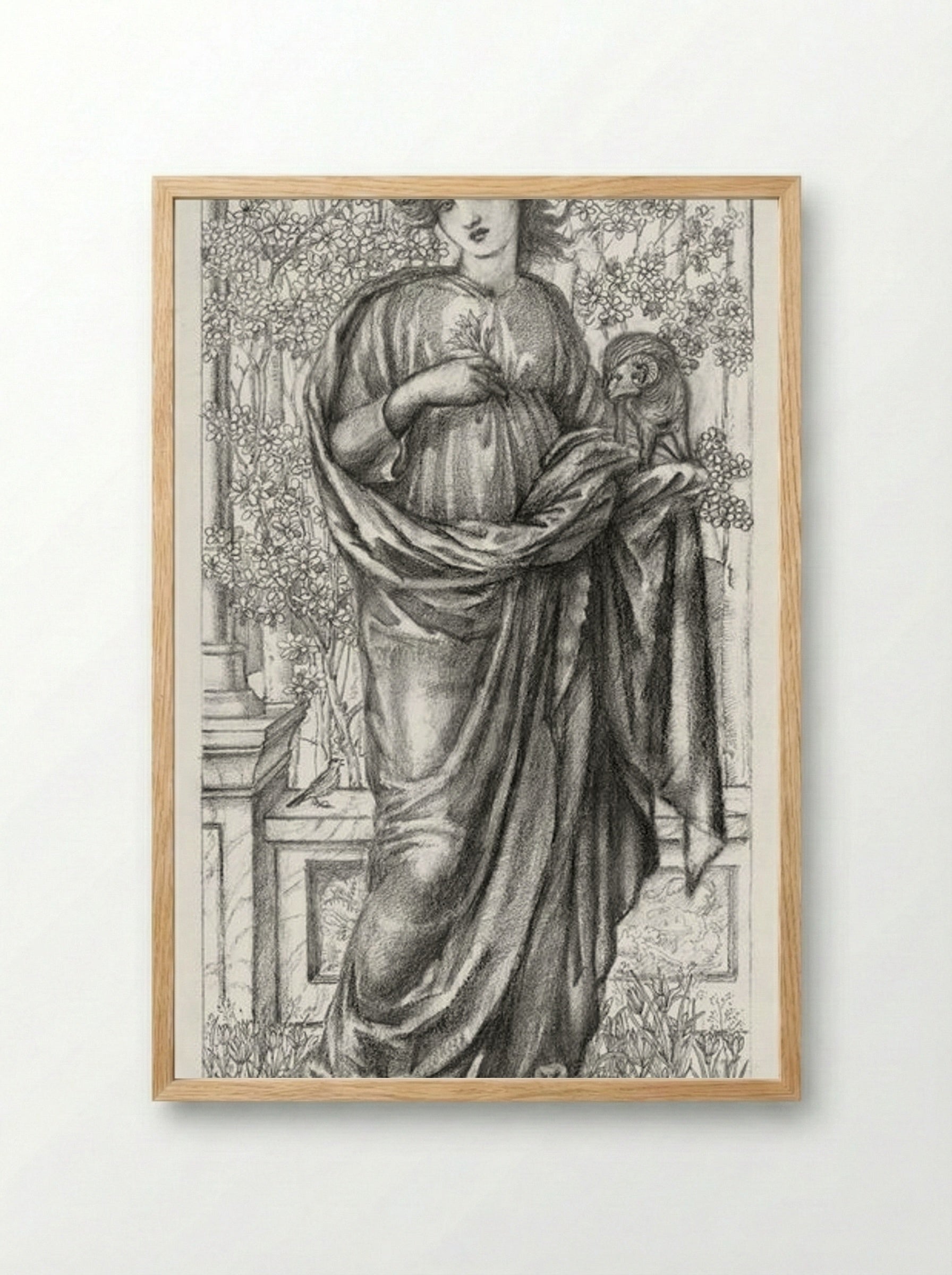 The Month of March - Edward Burne-Jones - Framed Print Wood
