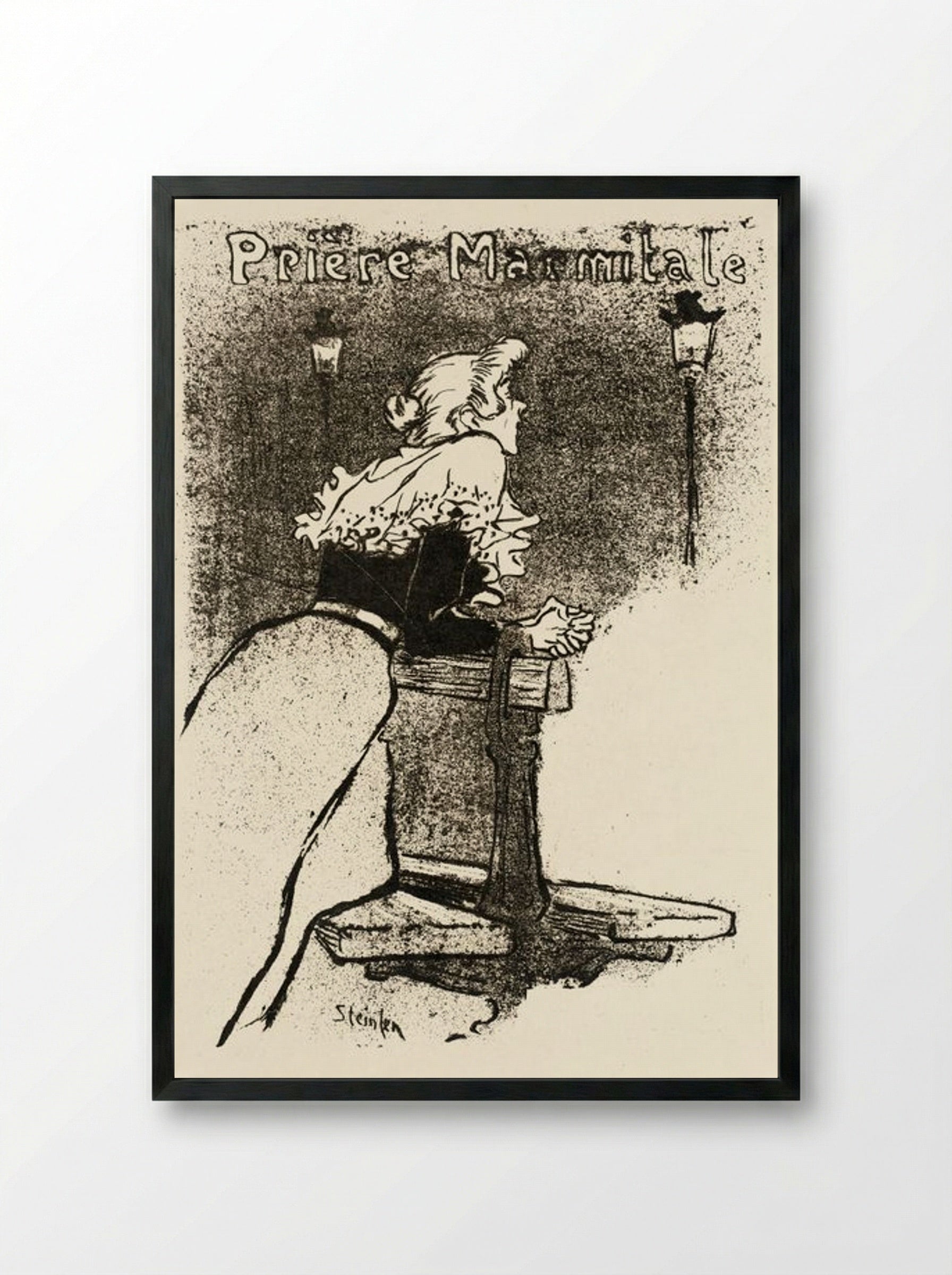 Prière Marmitale - Théophile Alexandre Steinlen - Framed Print Black