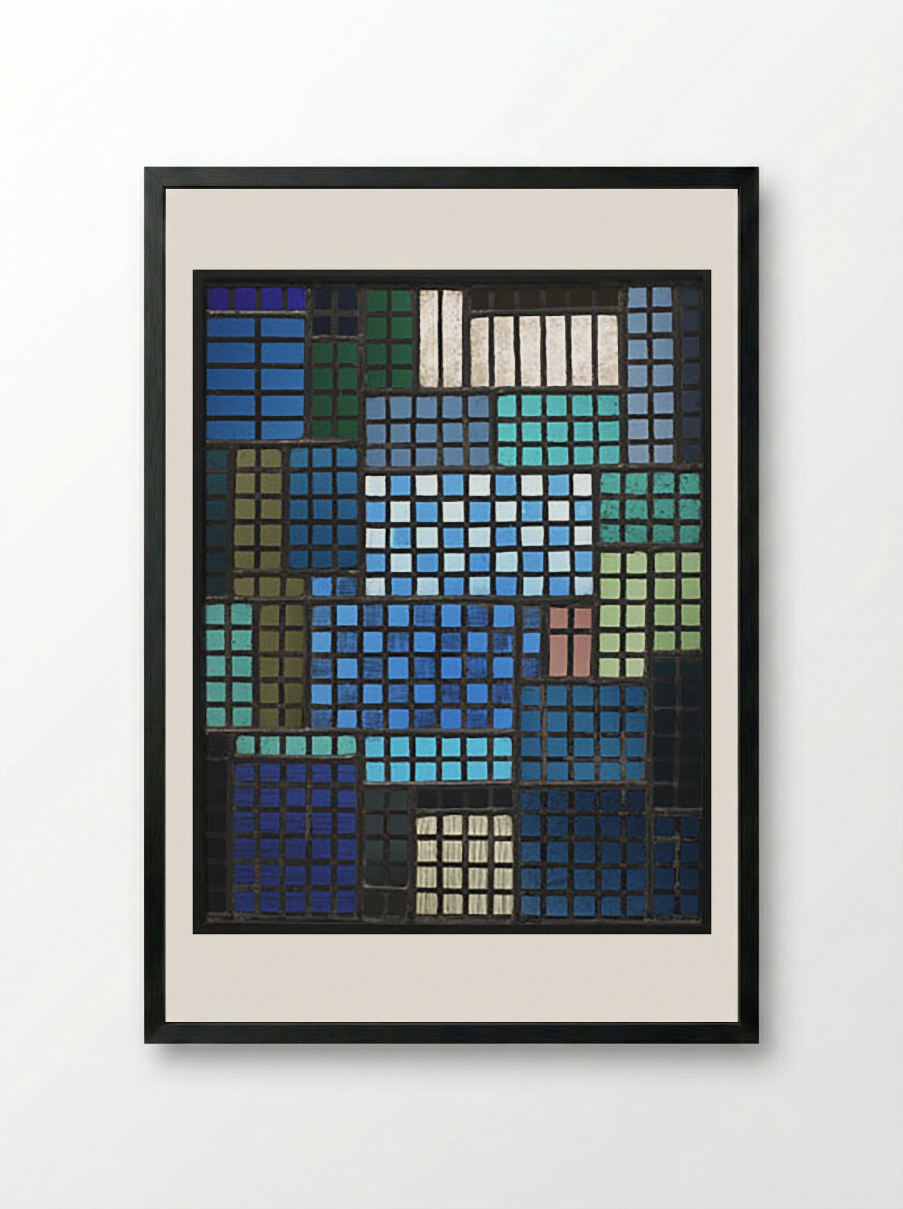 Park (Abstract Mosaic) - Fine Art Print - Framed Print Black