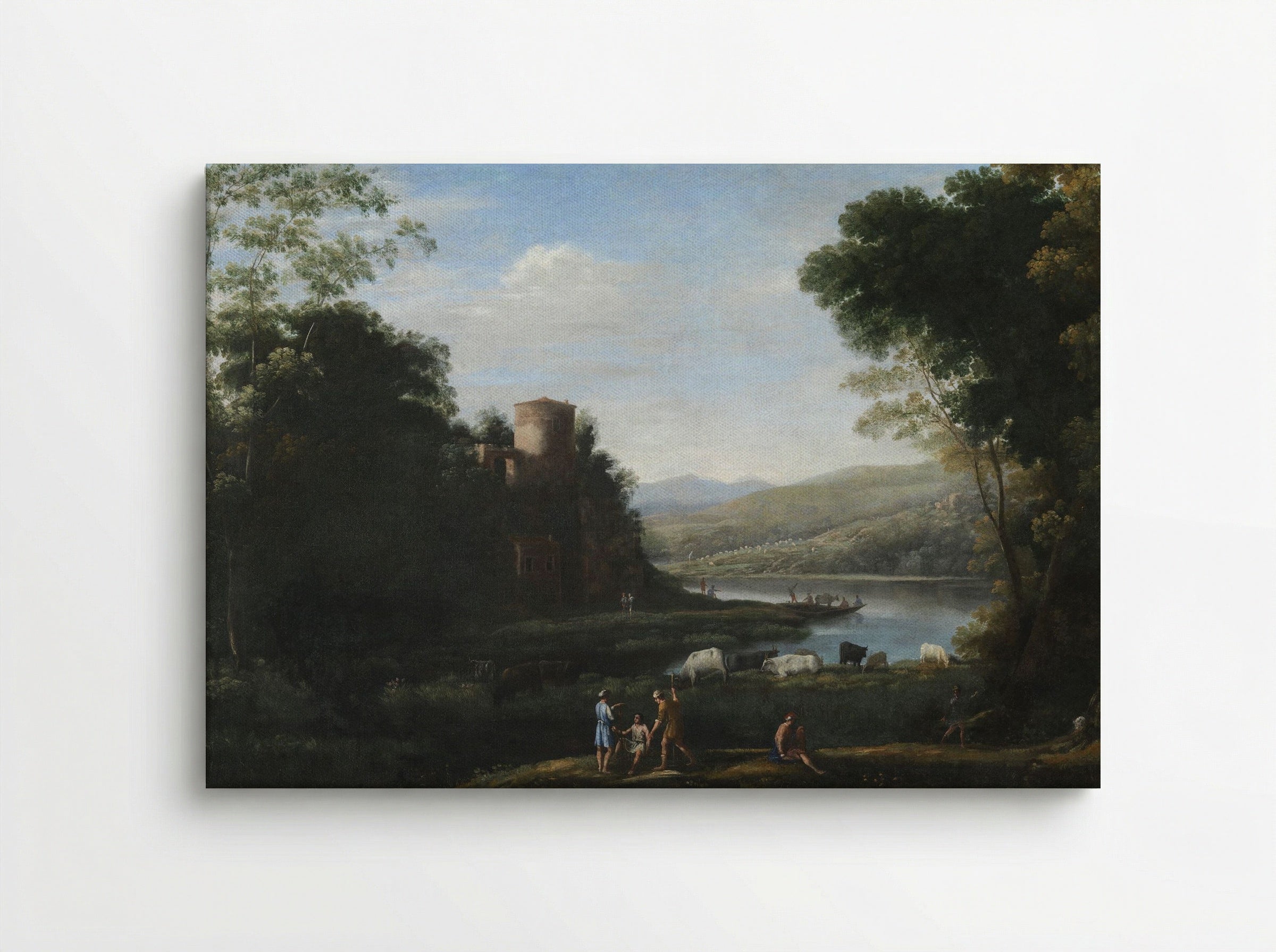 Pastoral Landscape with the Ponte Molle - Claude Lorrain - Canvas