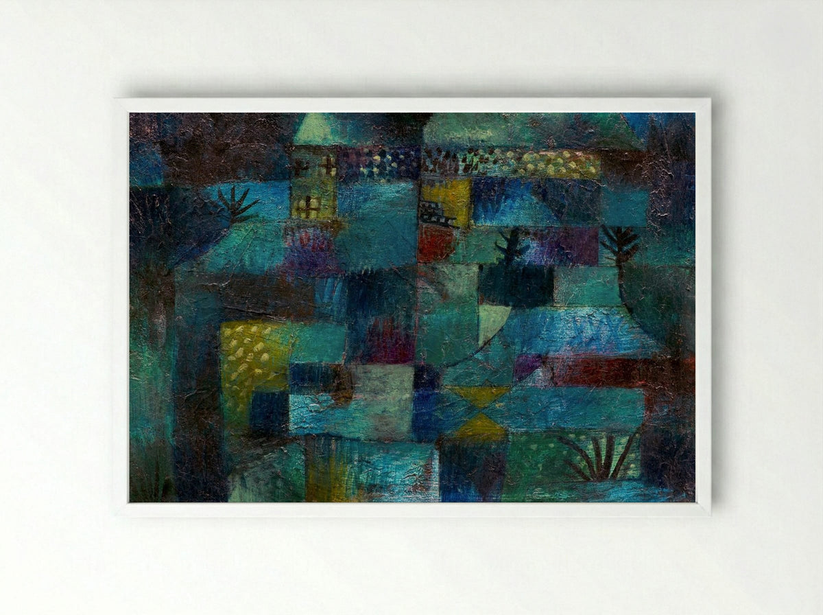 Terraced Garden - Paul Klee - Framed Print White