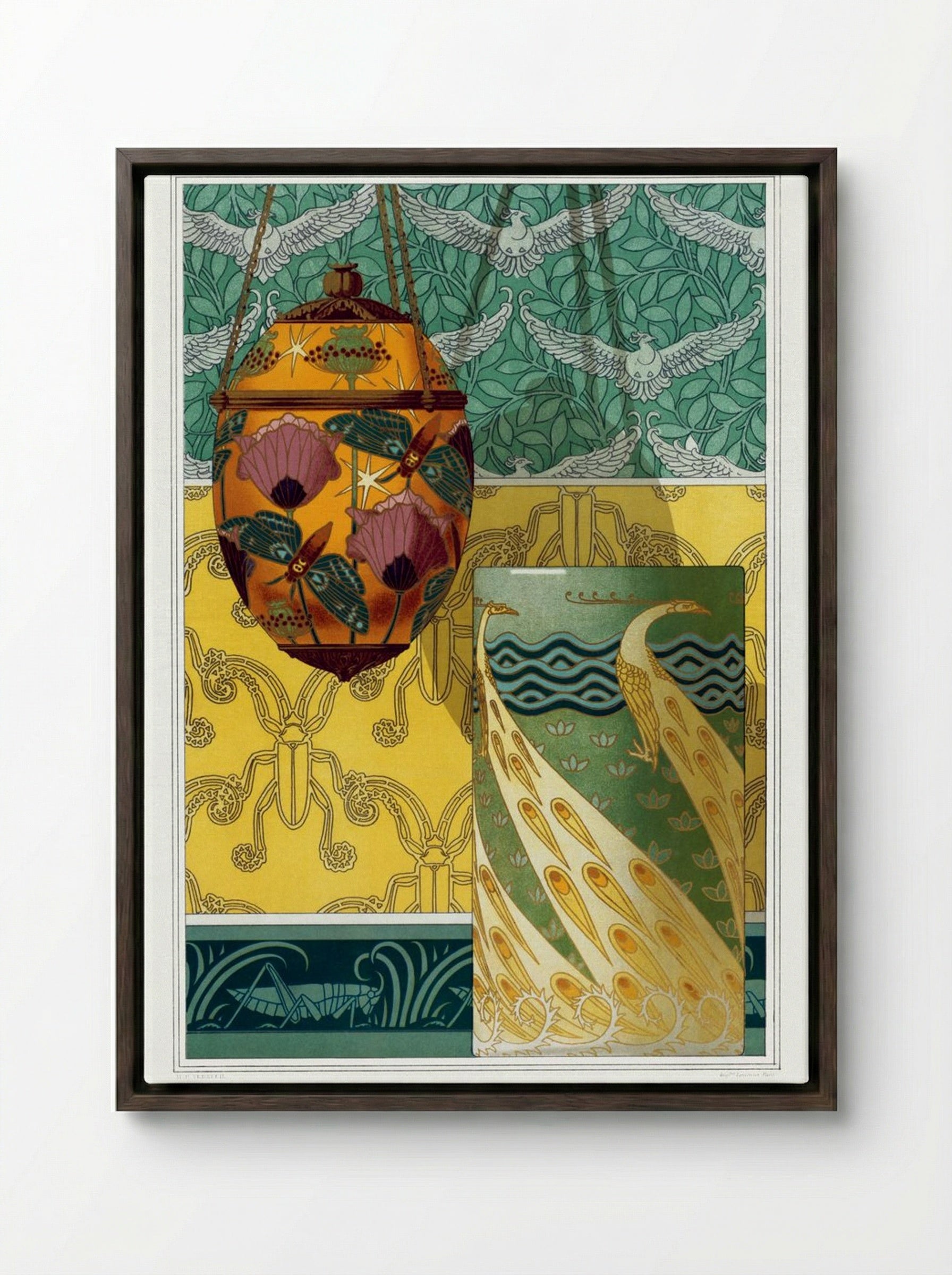 L'Animal dans la Decoration, Plate 30 - Fine Art Print - Framed Canvas Dark Wood