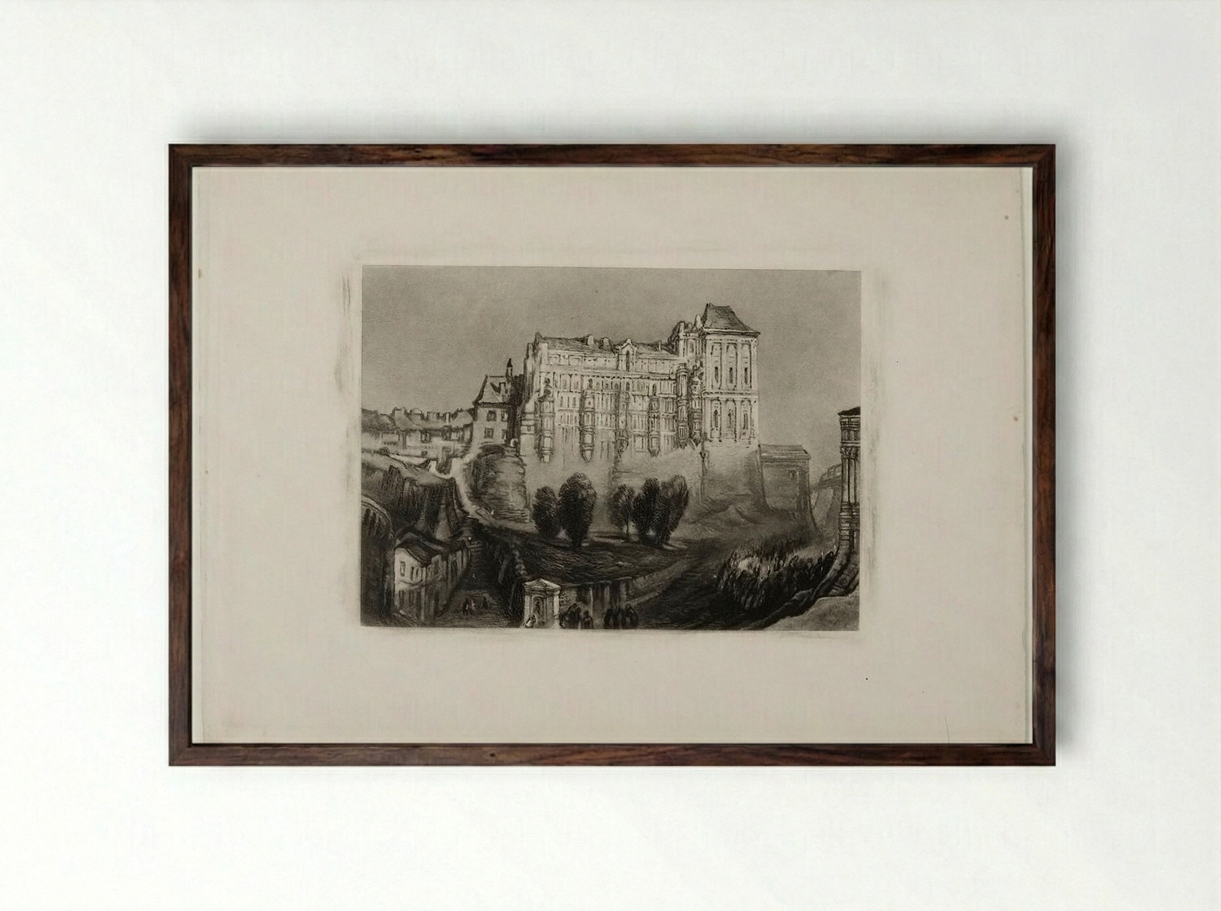 Château de Blois - John Ruskin - Framed Print Dark Wood