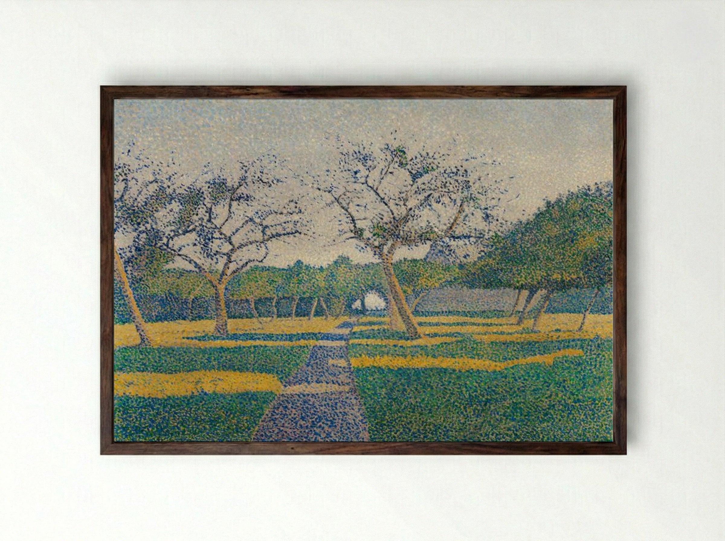 Orchard at La Louvière - Alfred William Finch - Framed Print Dark Wood