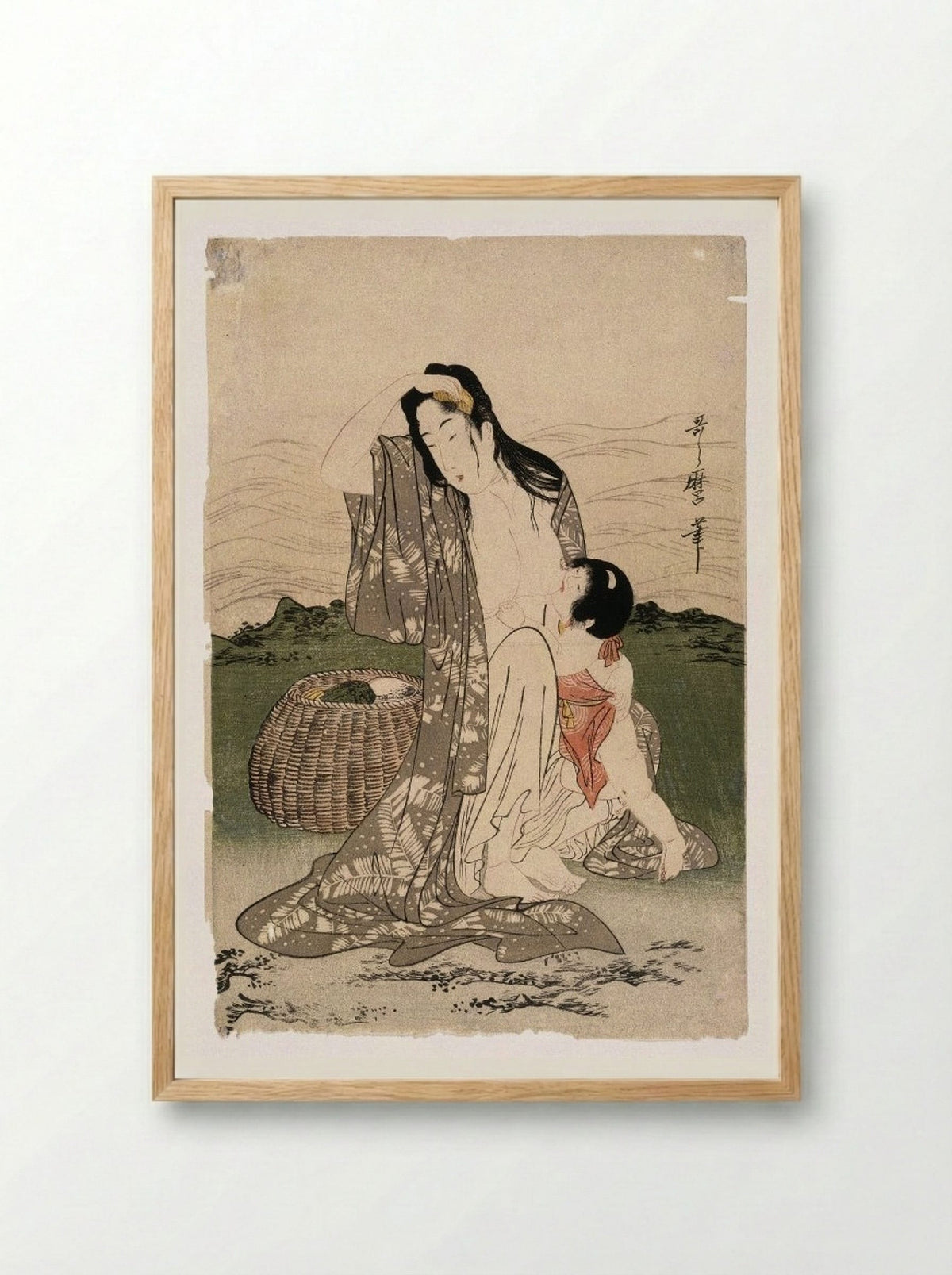 Pearl Divers - Kitagawa Utamaro - Framed Print Wood