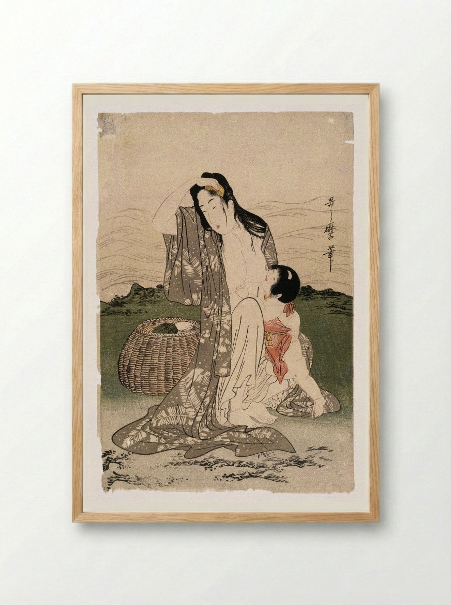 Pearl Divers - Kitagawa Utamaro - Framed Print Wood