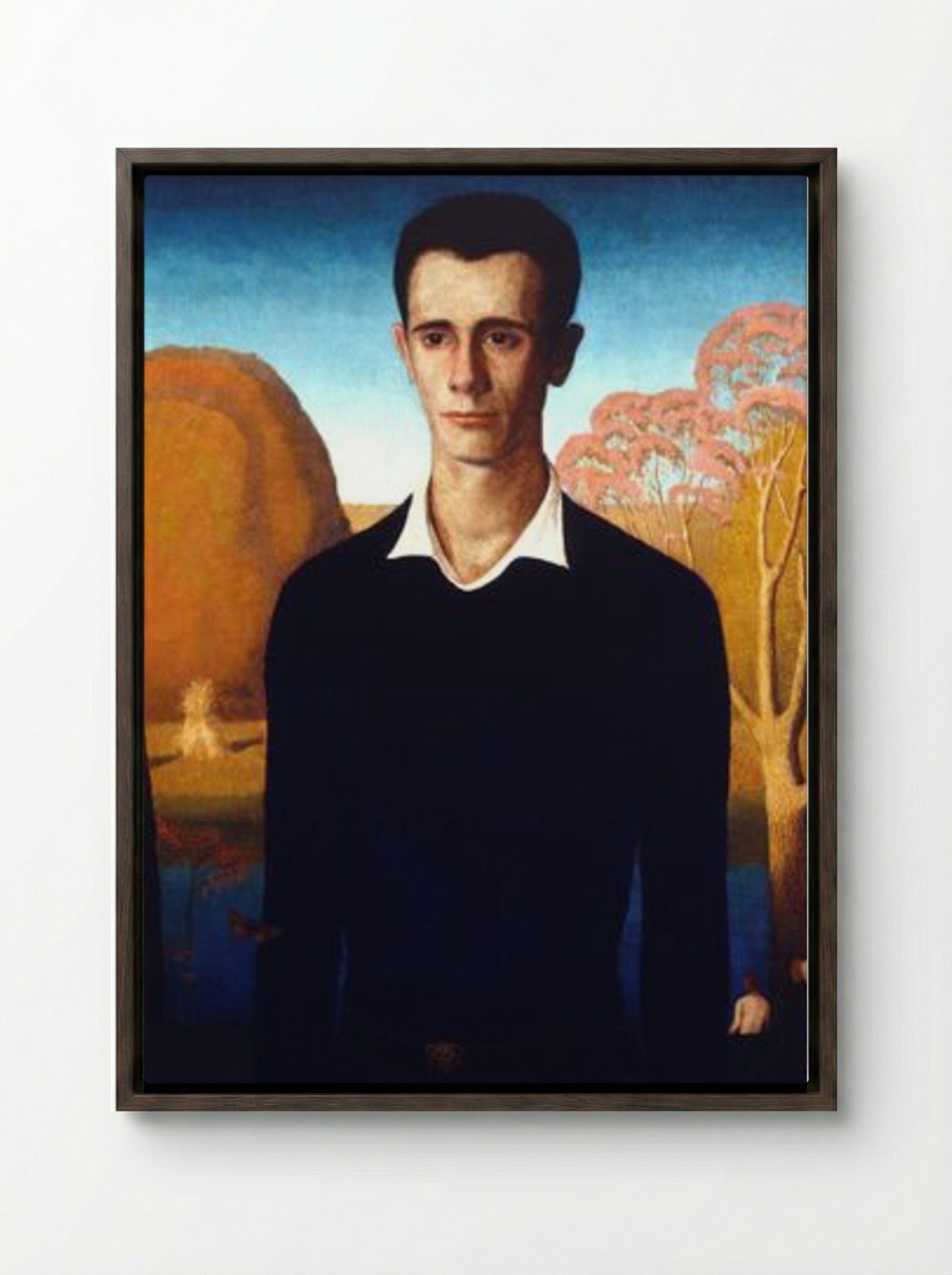 Arnold Comes of Age - Grant Wood - Framed Canvas Dark Wood