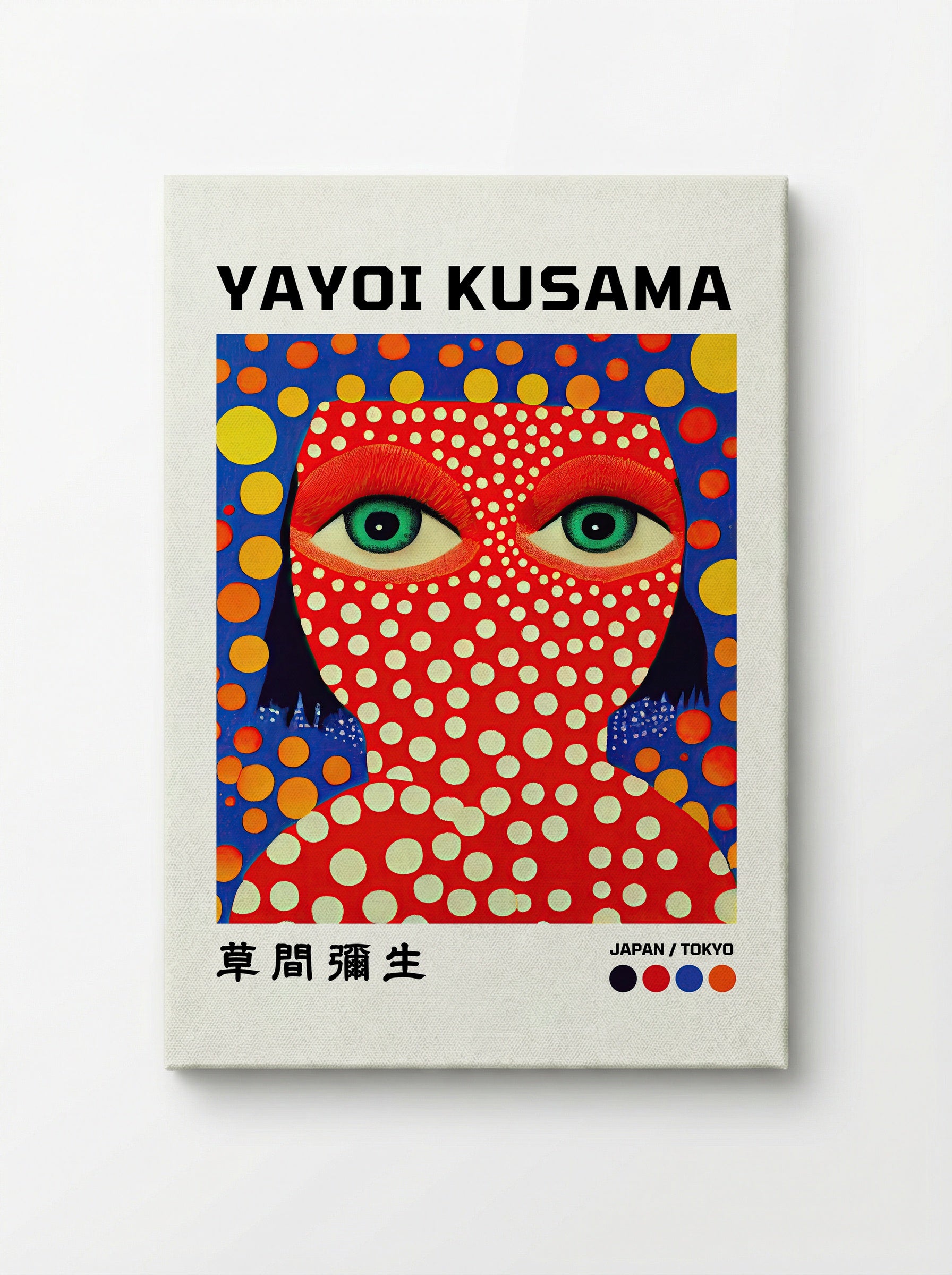 Self-Portrait with Polka Dots - Yayoi Kusama - Canvas