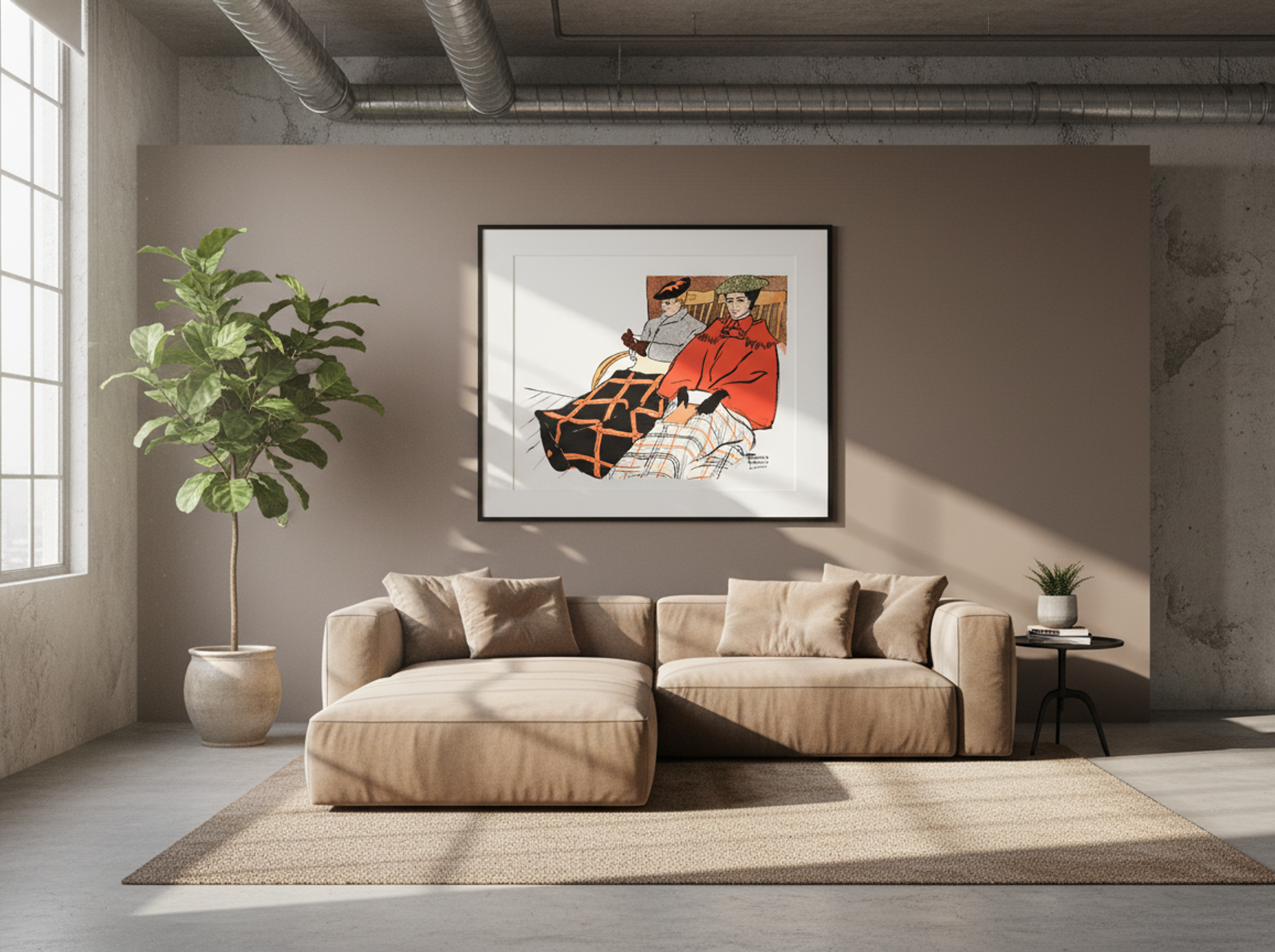 Man and Woman Sitting Together - Edward Penfield - Lifestyle