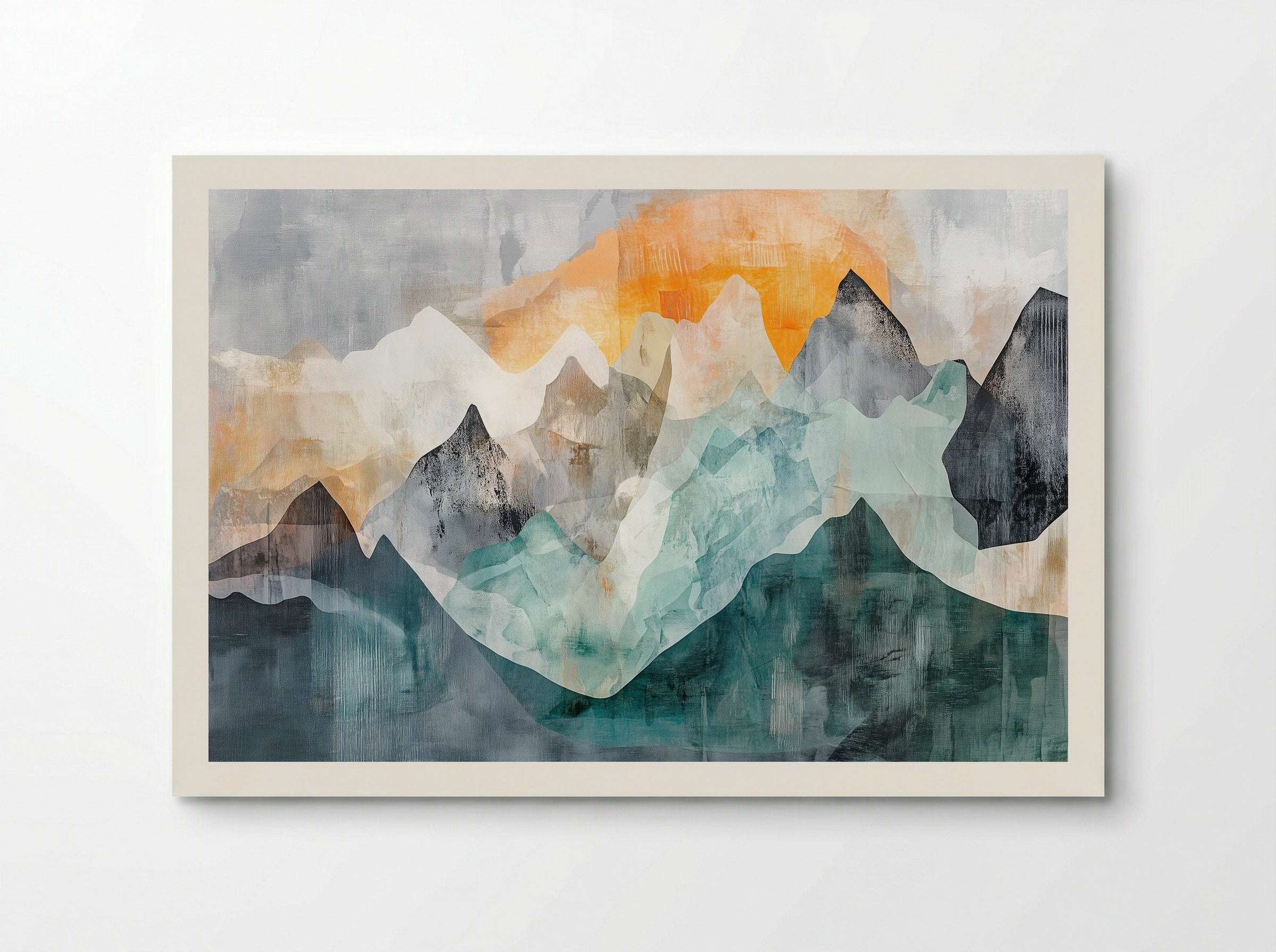Sunrise Range – Abstract Mountain Landscape (Triptych 1 of 3) - Poster