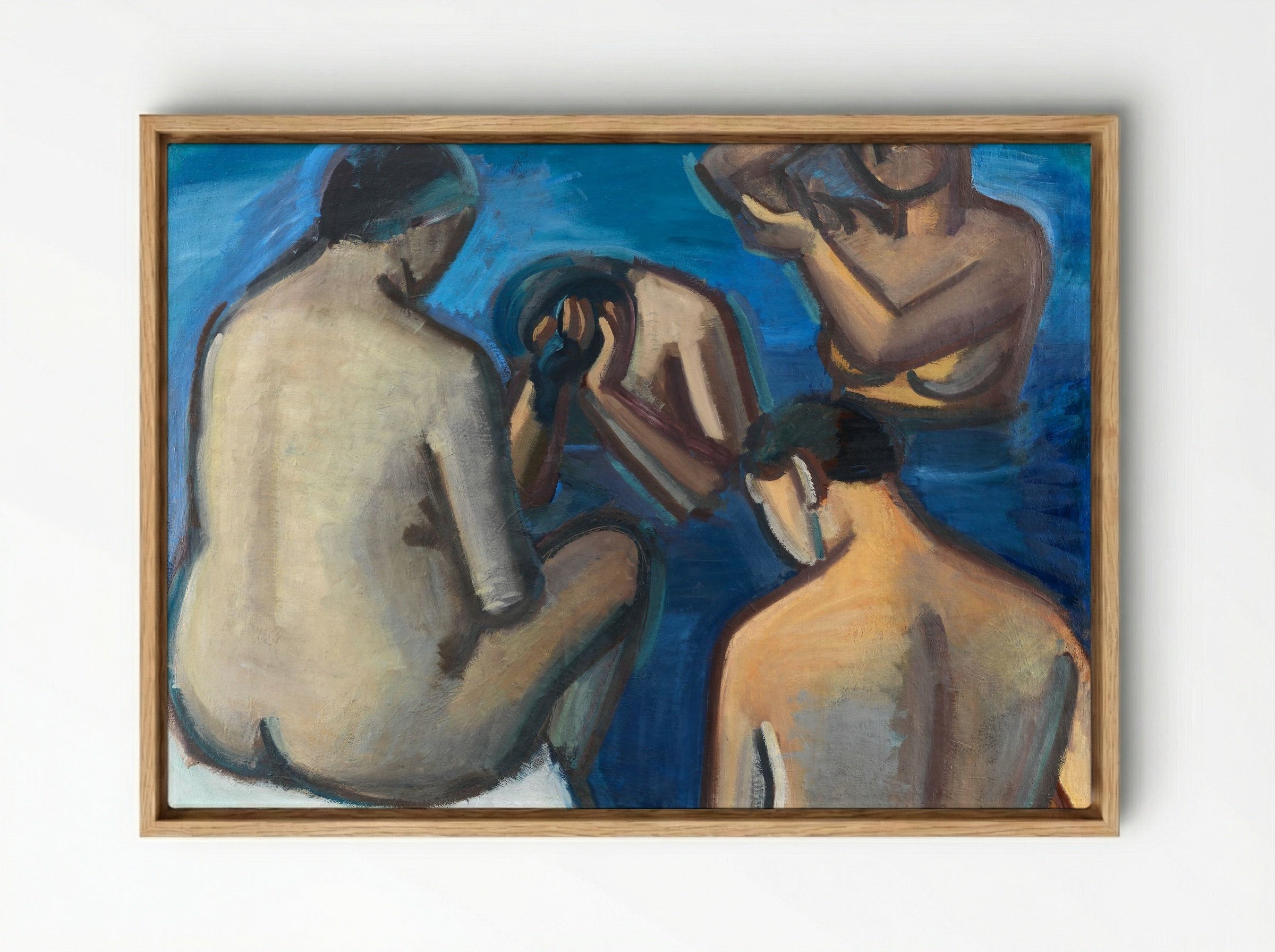 After the Bath - Vilhelm Lundstrøm - Framed Canvas Wood