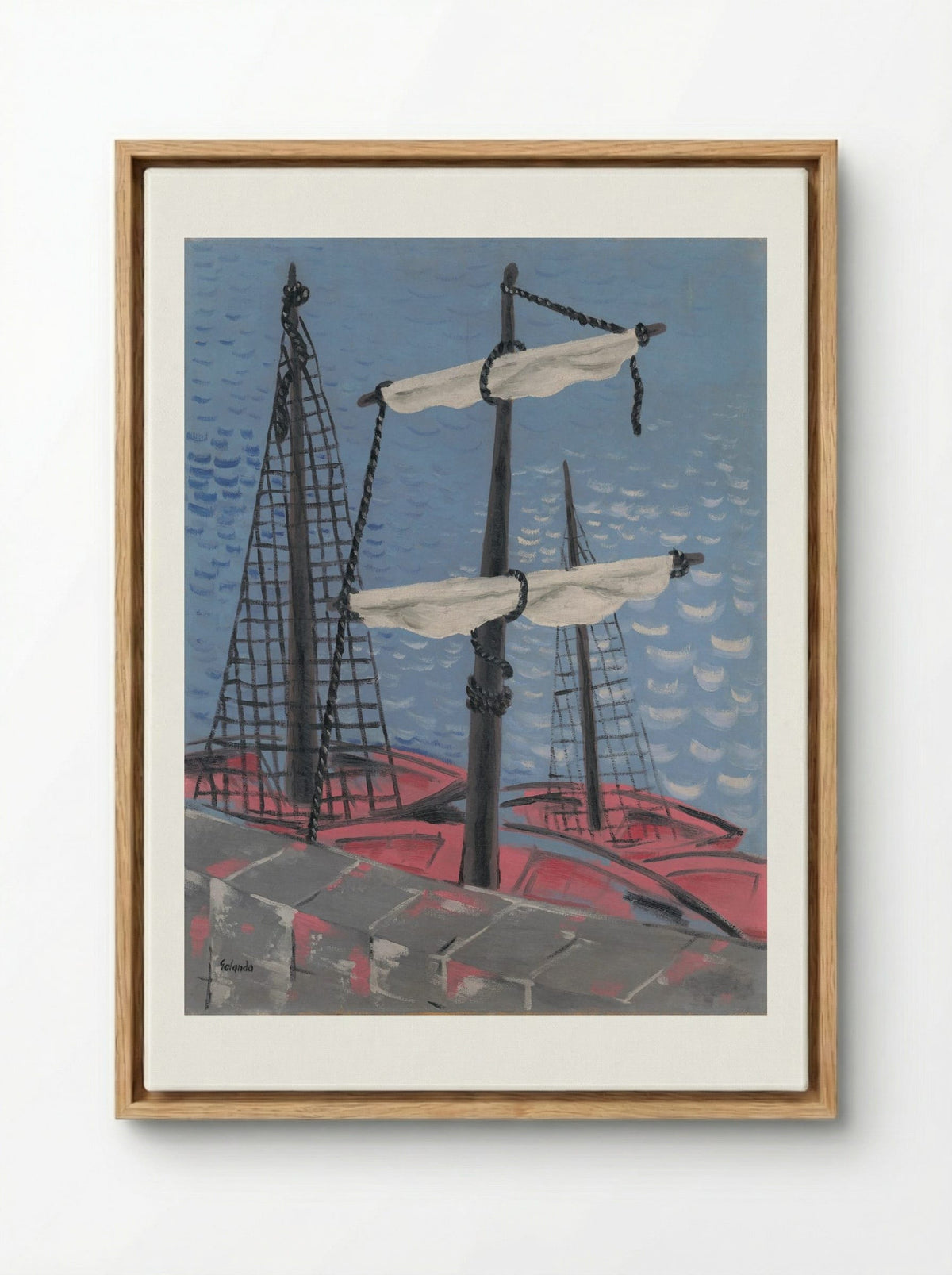 Fishing Boats - Mikuláš Galanda - Framed Canvas Wood