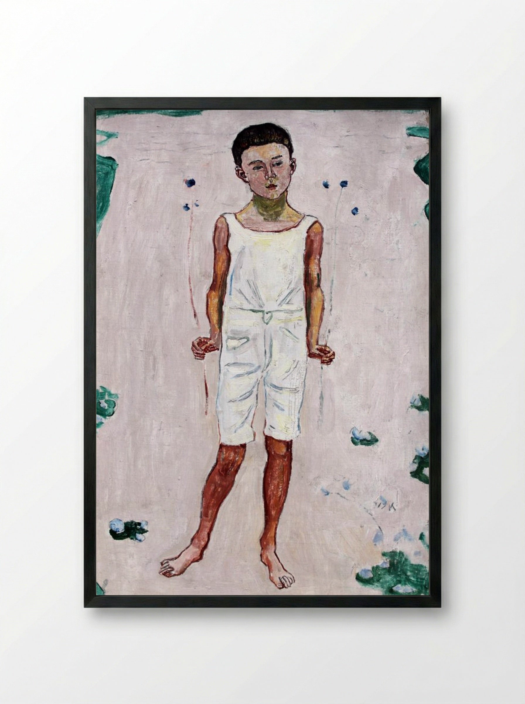 Childhood - Ferdinand Hodler - Framed Print Black