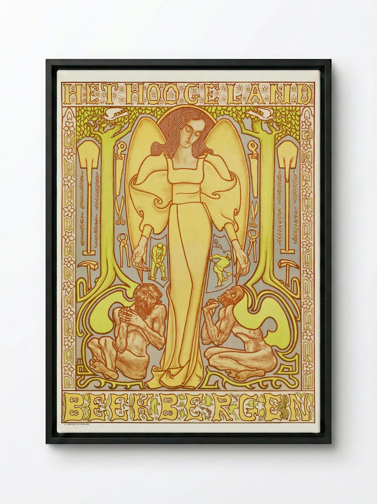 The Hoogeland, Beekbergen - Jan Toorop - Framed Canvas Black