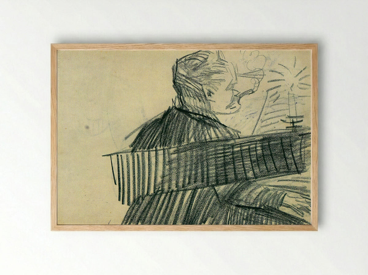 Pianist - Edvard Munch - Framed Print Wood