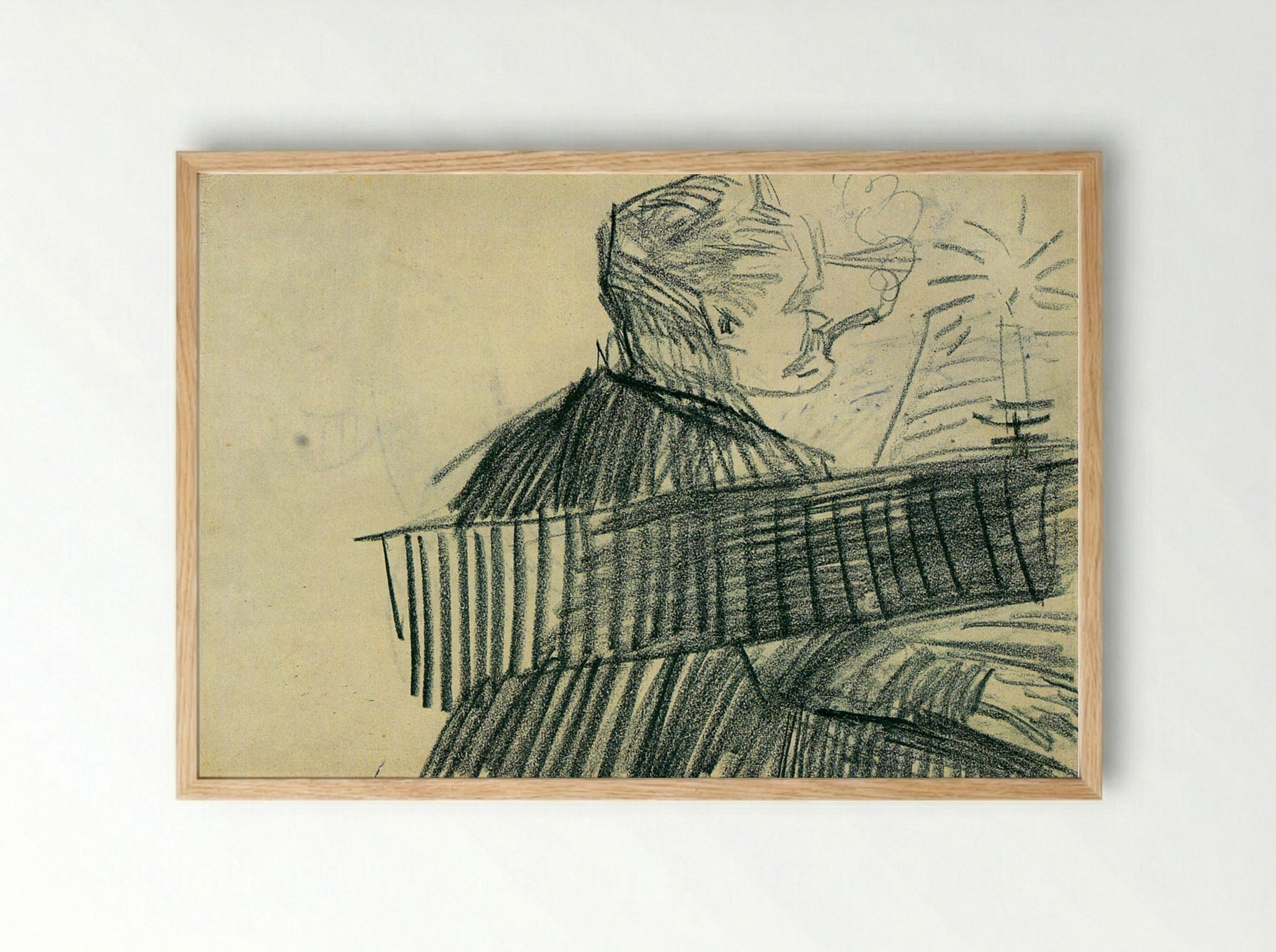 Pianist - Edvard Munch - Framed Print Wood