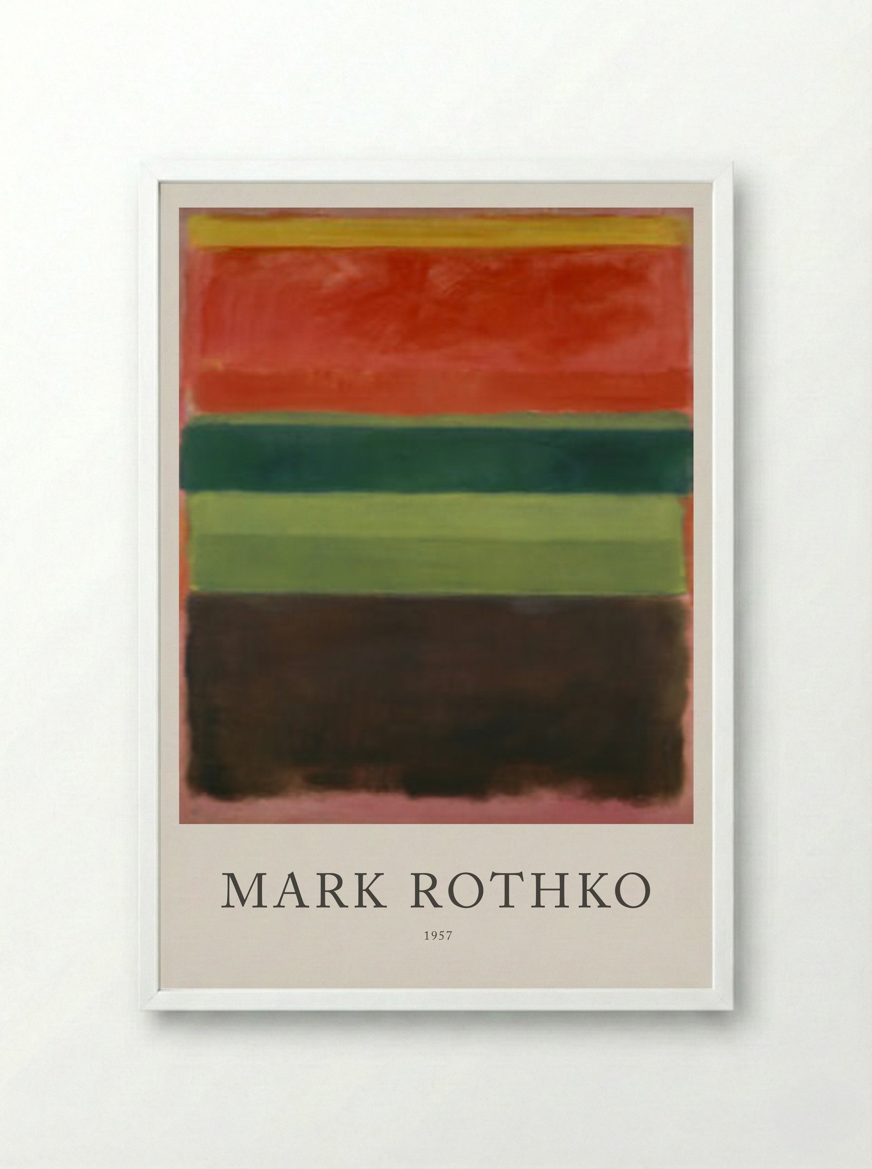 Untitled (Multiform Painting, 1957) - Mark Rothko - Framed Print White