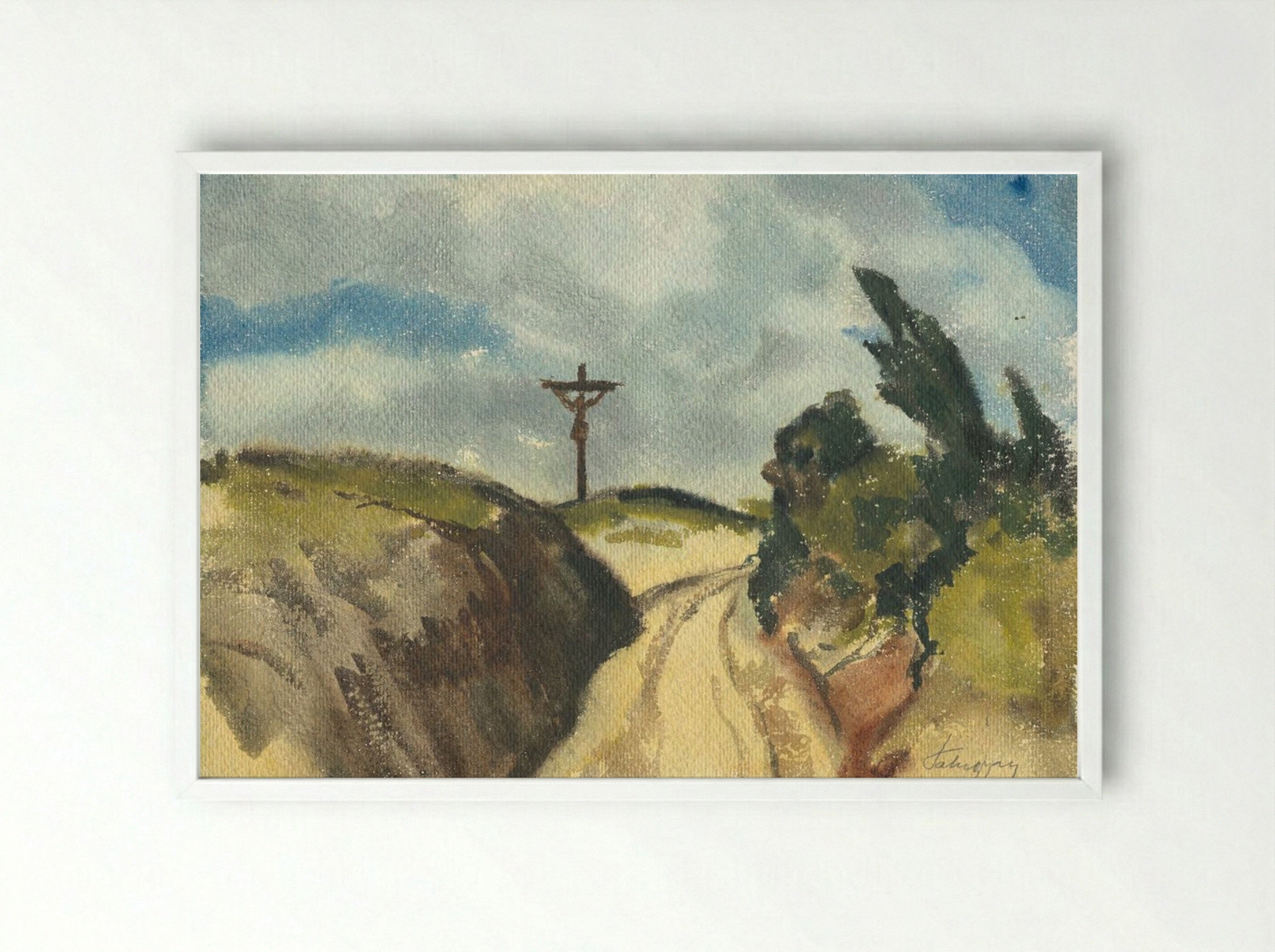 Deep Road - Zolo Palugyay - Framed Print White