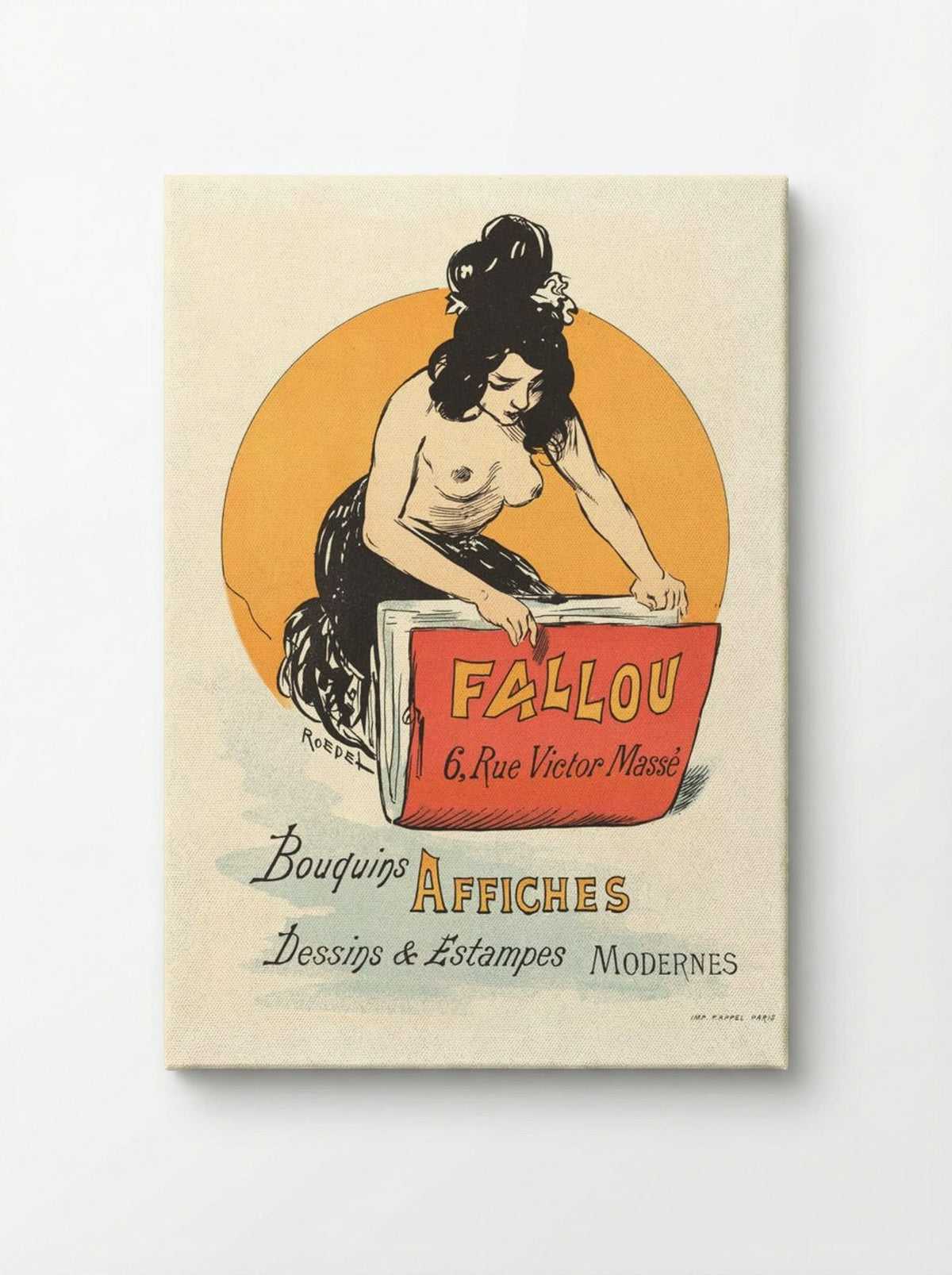 Affiche pour Book- en Prenthandel Fallou te Parijs - Roedel - Canvas