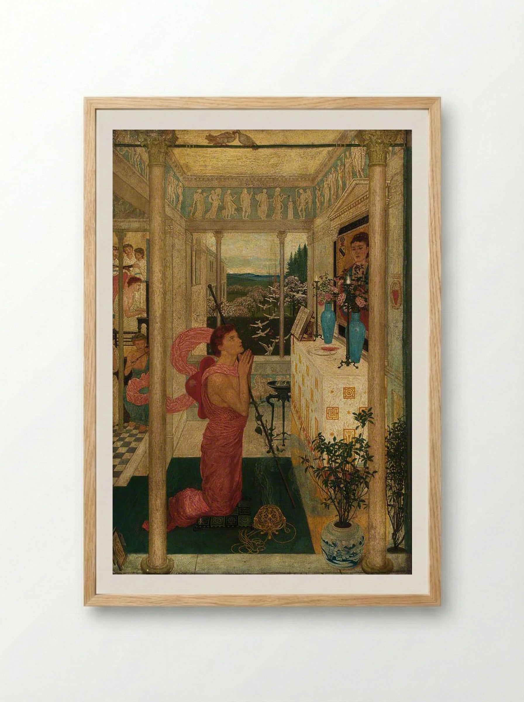 Love's Altar - Walter Crane - Framed Print Wood