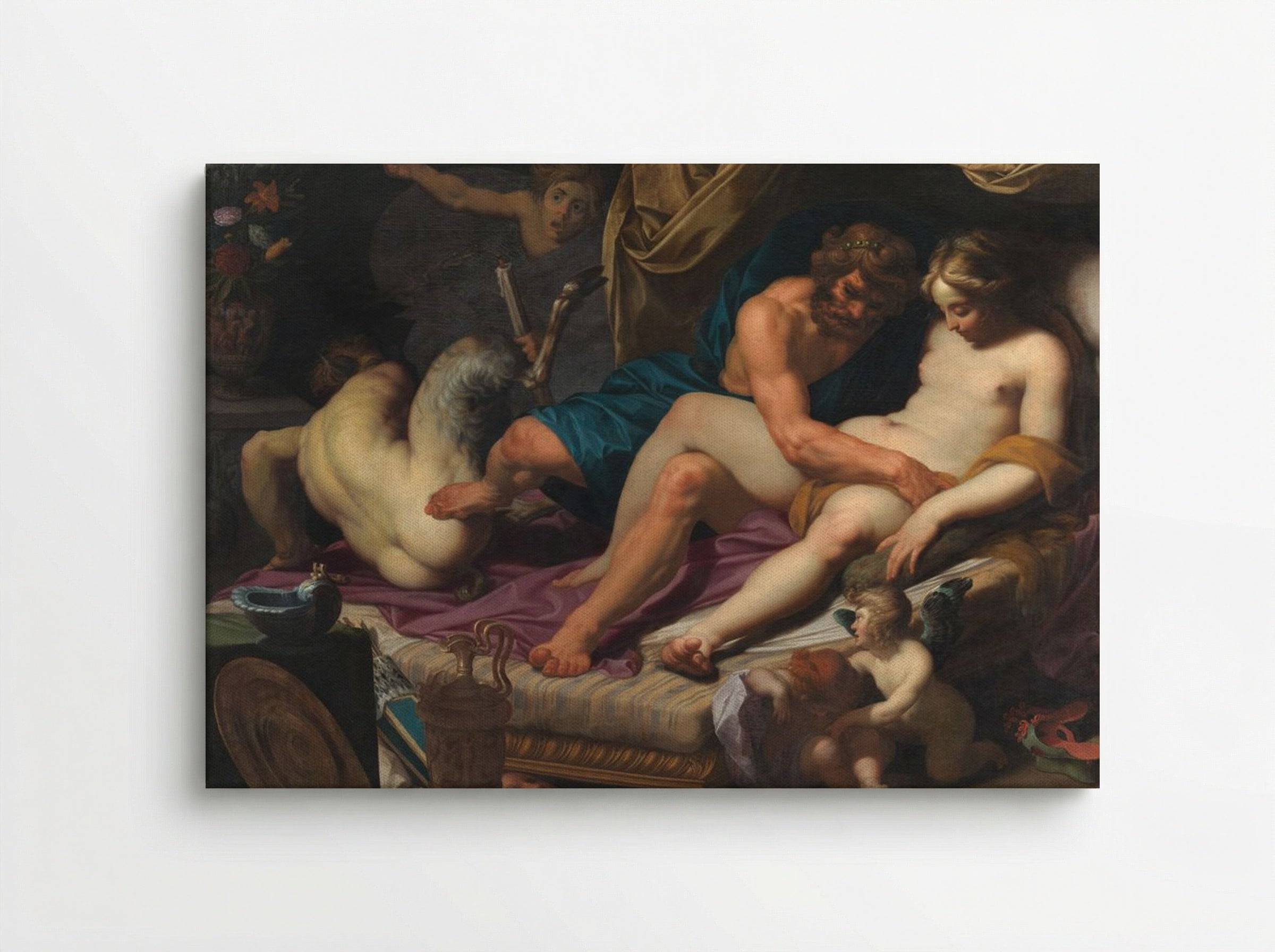 Jupiter and Antiope - Abraham Bloemaert - Canvas