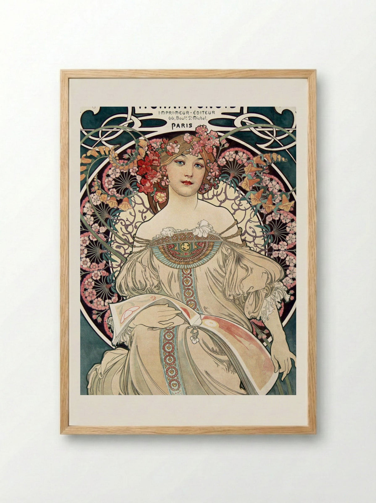 F. Champenois Imprimeur-Éditeur - Alphonse Mucha - Framed Print Wood