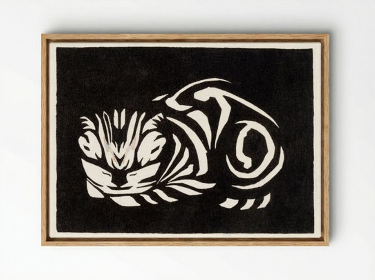 Cat - Julie de Graag - Framed Canvas Wood