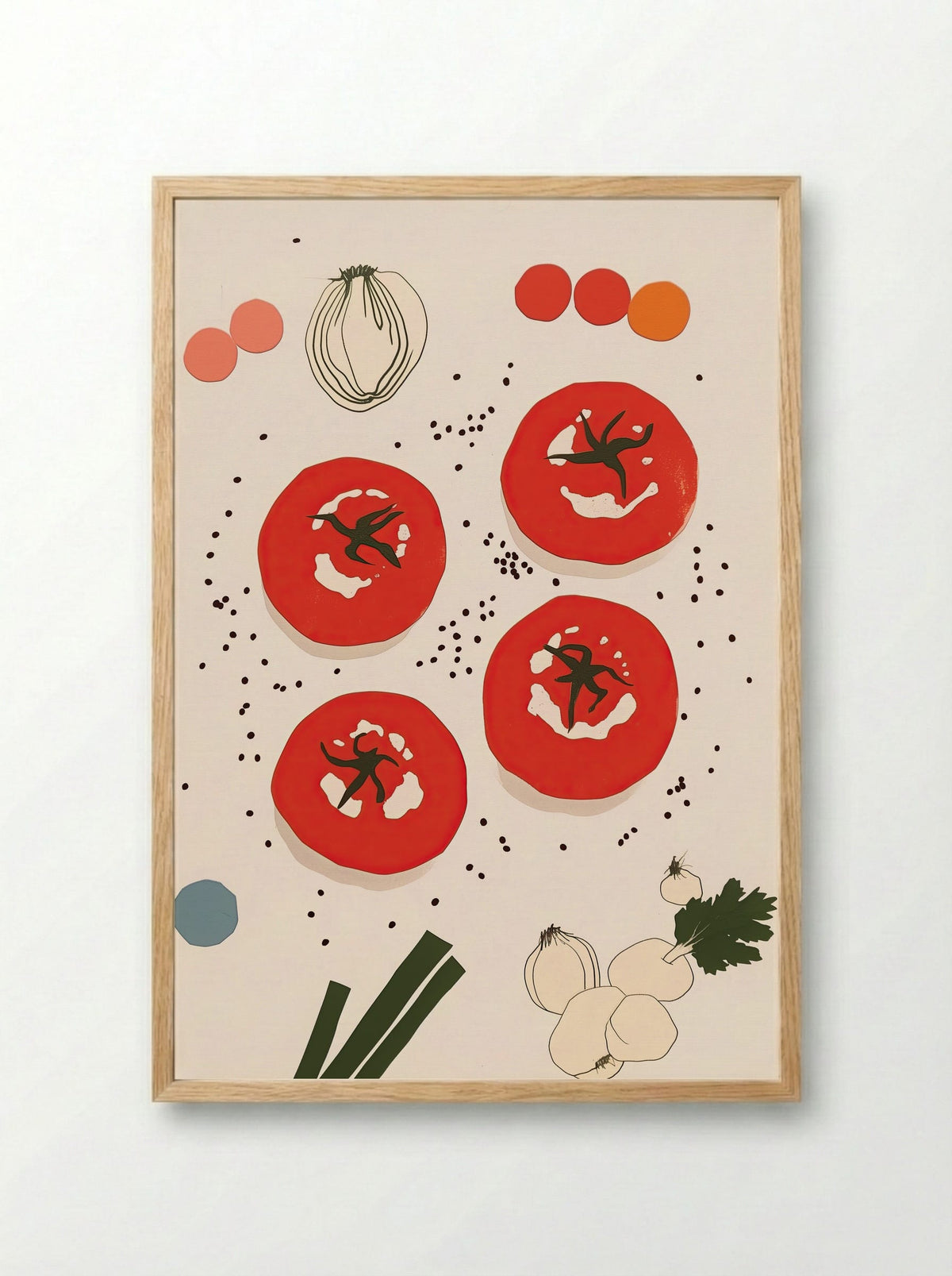 Slices of Garden - Framed Print Wood
