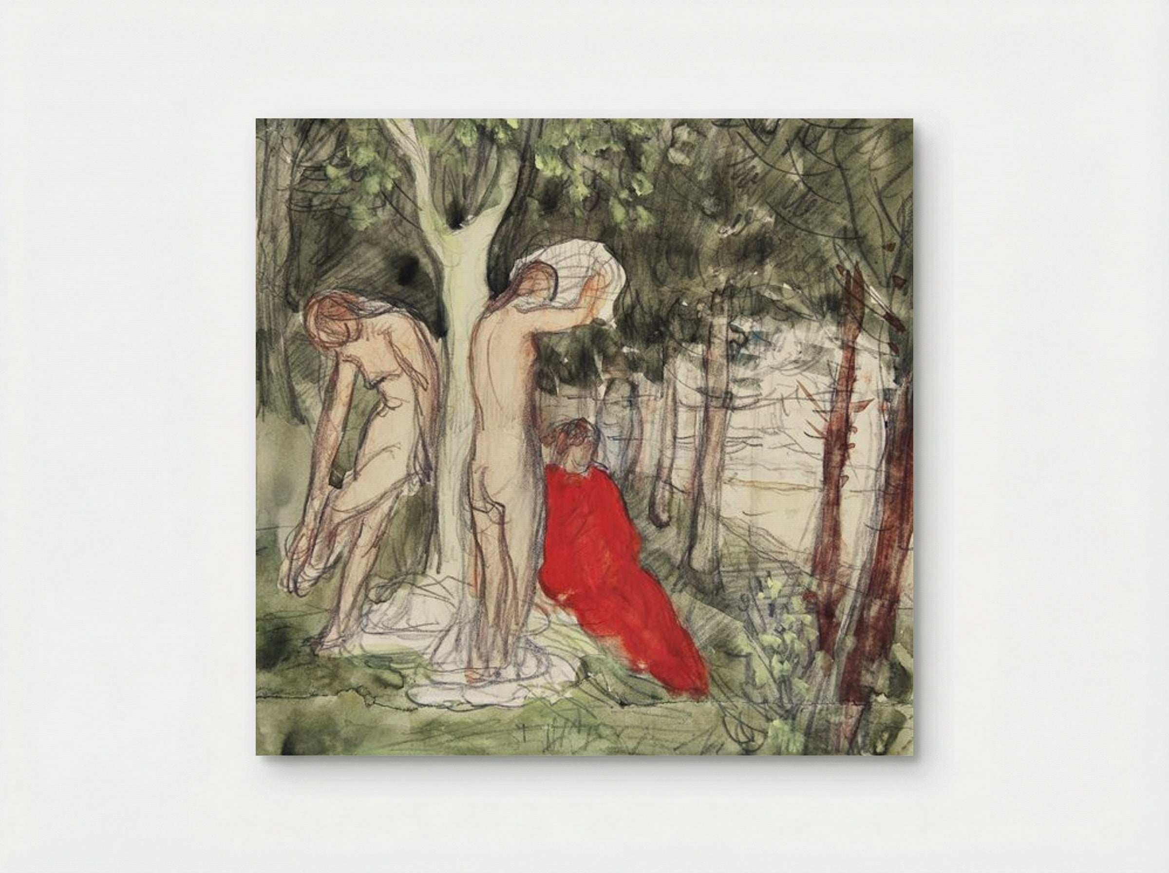 Bathers in a Forest Clearing - Pierre Puvis de Chavannes - Poster