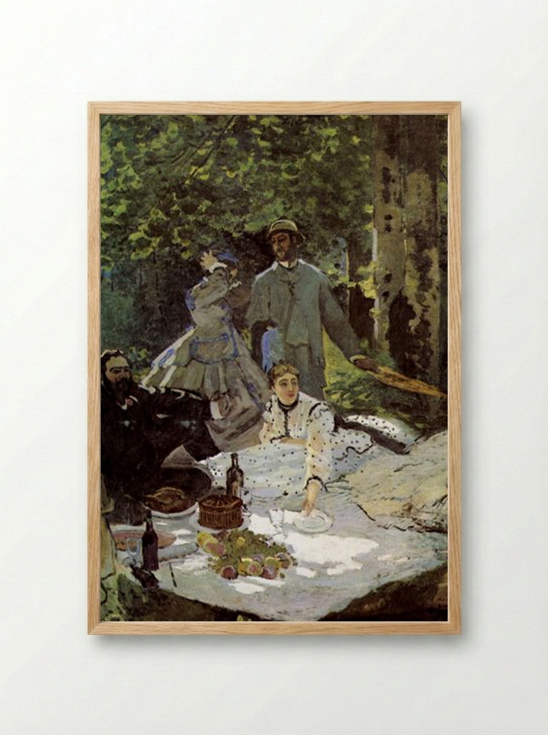 Le Déjeuner sur l'herbe - Claude Monet - Framed Print Wood