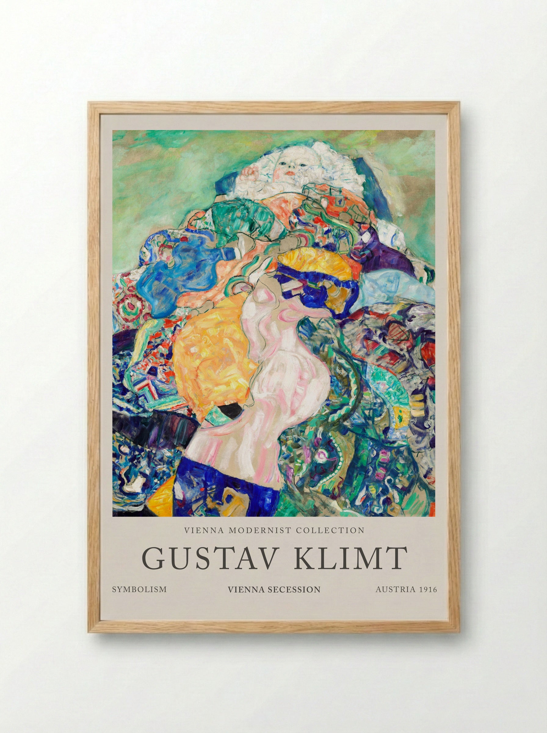 Baby (Cradle) - Gustav Klimt - Framed Print Wood