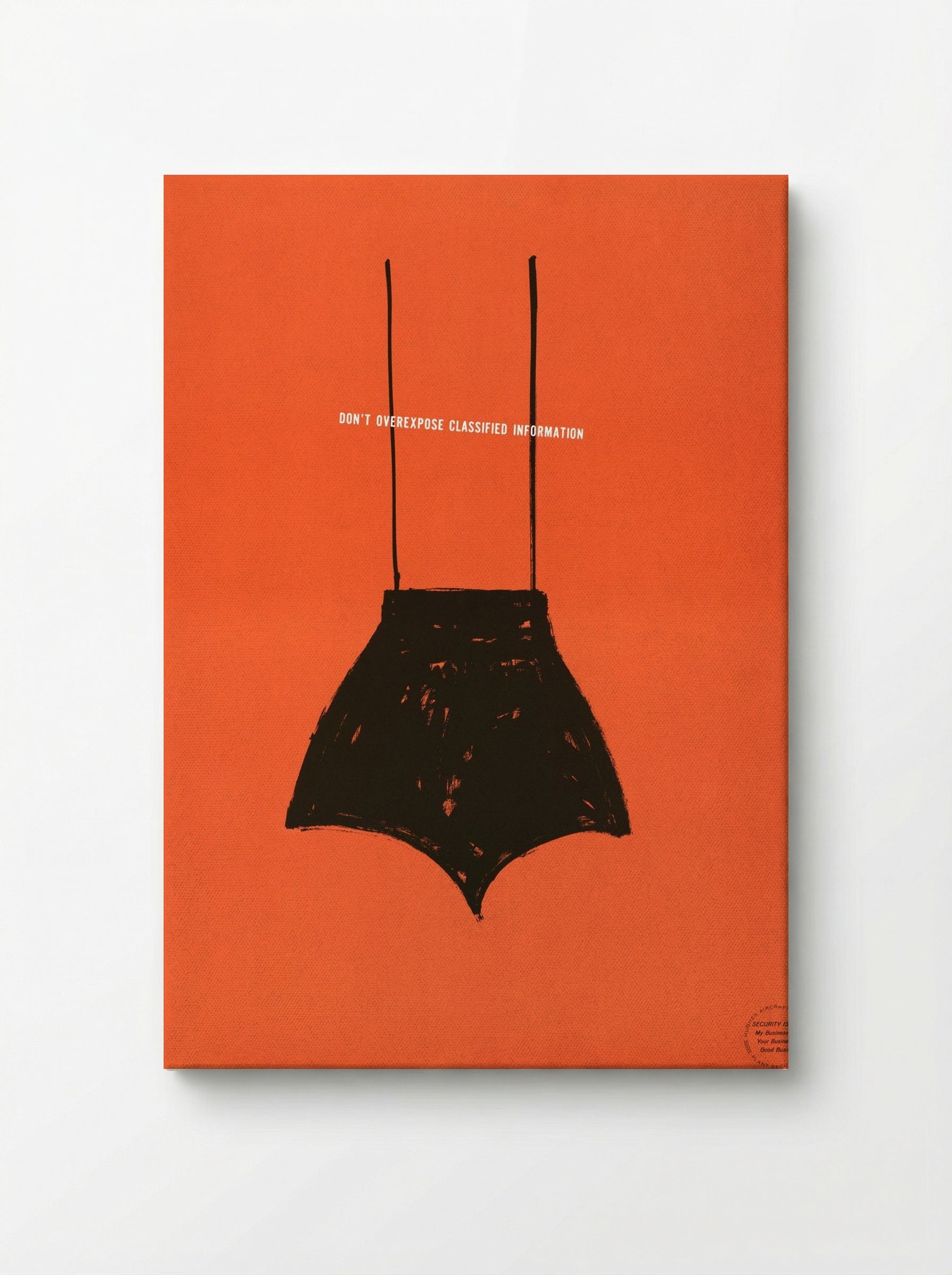 Don't Overexpose Classified Information - Hughes Aircraft Company - Canvas