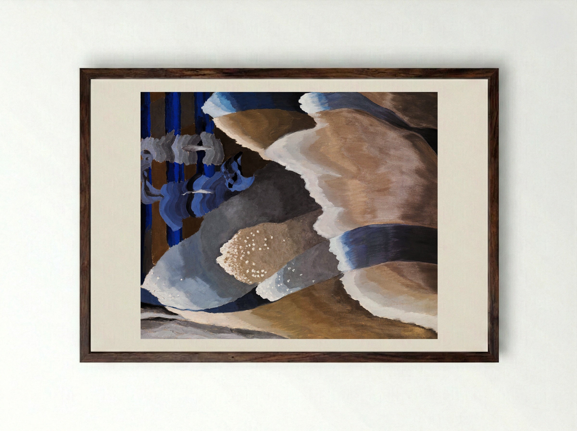 Reaching Waves - Arthur Dove - Framed Print Dark Wood