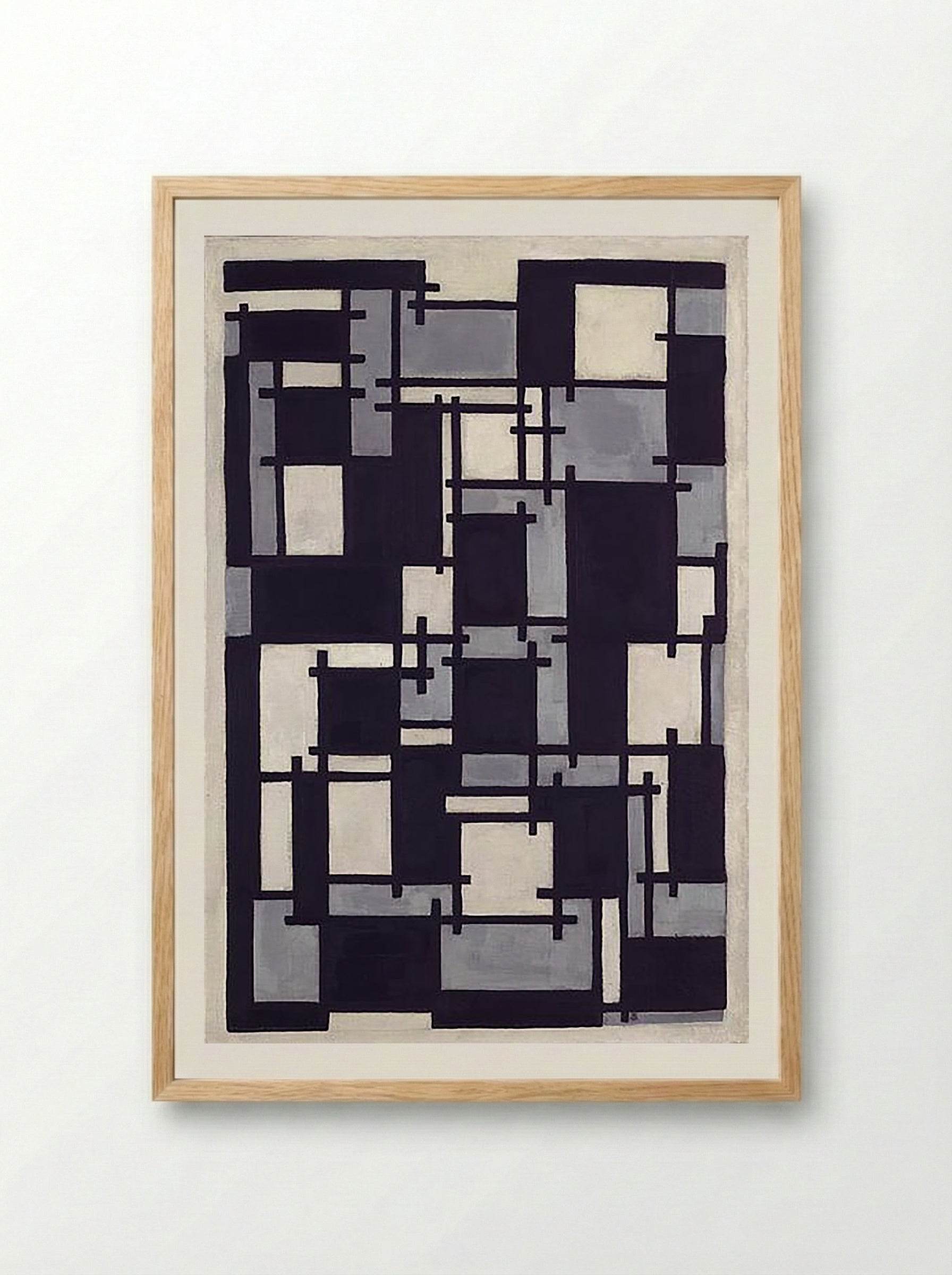 Composition No. 10 - Piet Mondrian - Framed Print Wood