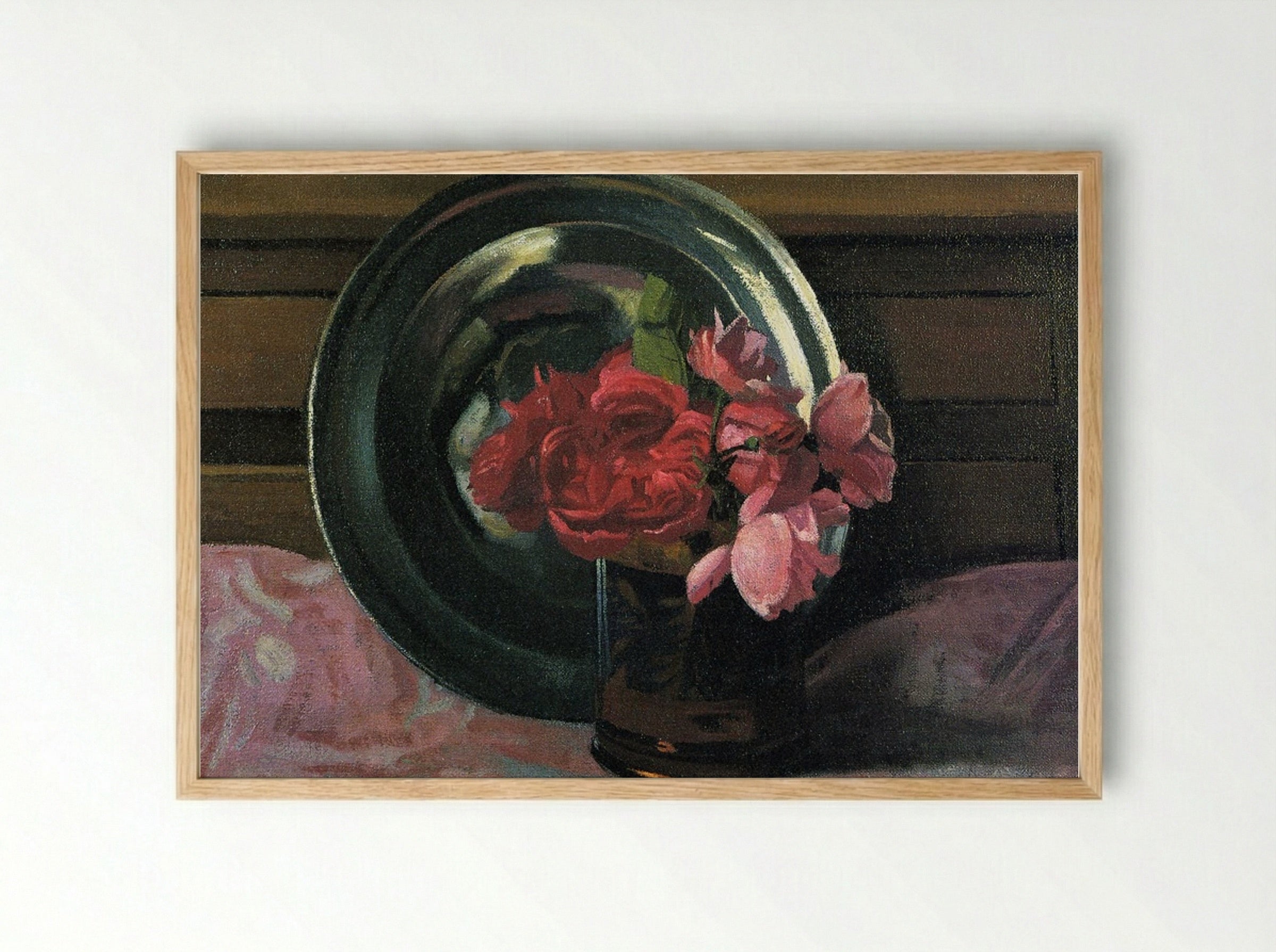Still Life with Roses - Félix Vallotton - Framed Print Wood