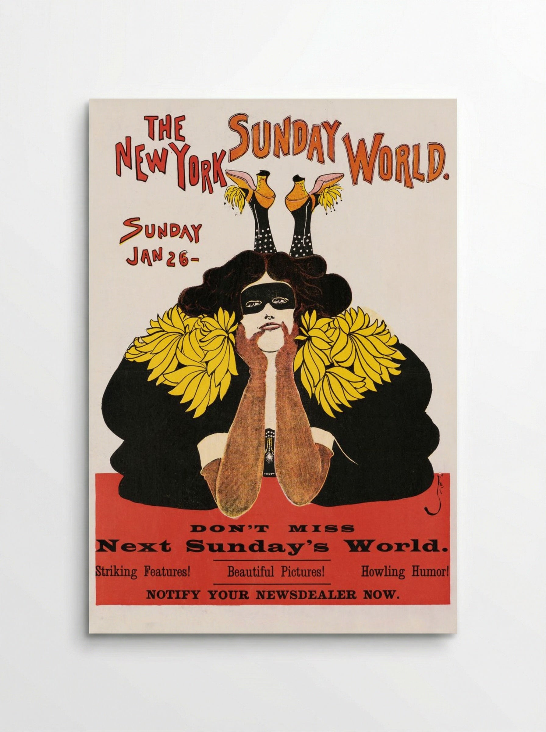 The New York Sunday World, January 26, 1896 - Frank King - Poster