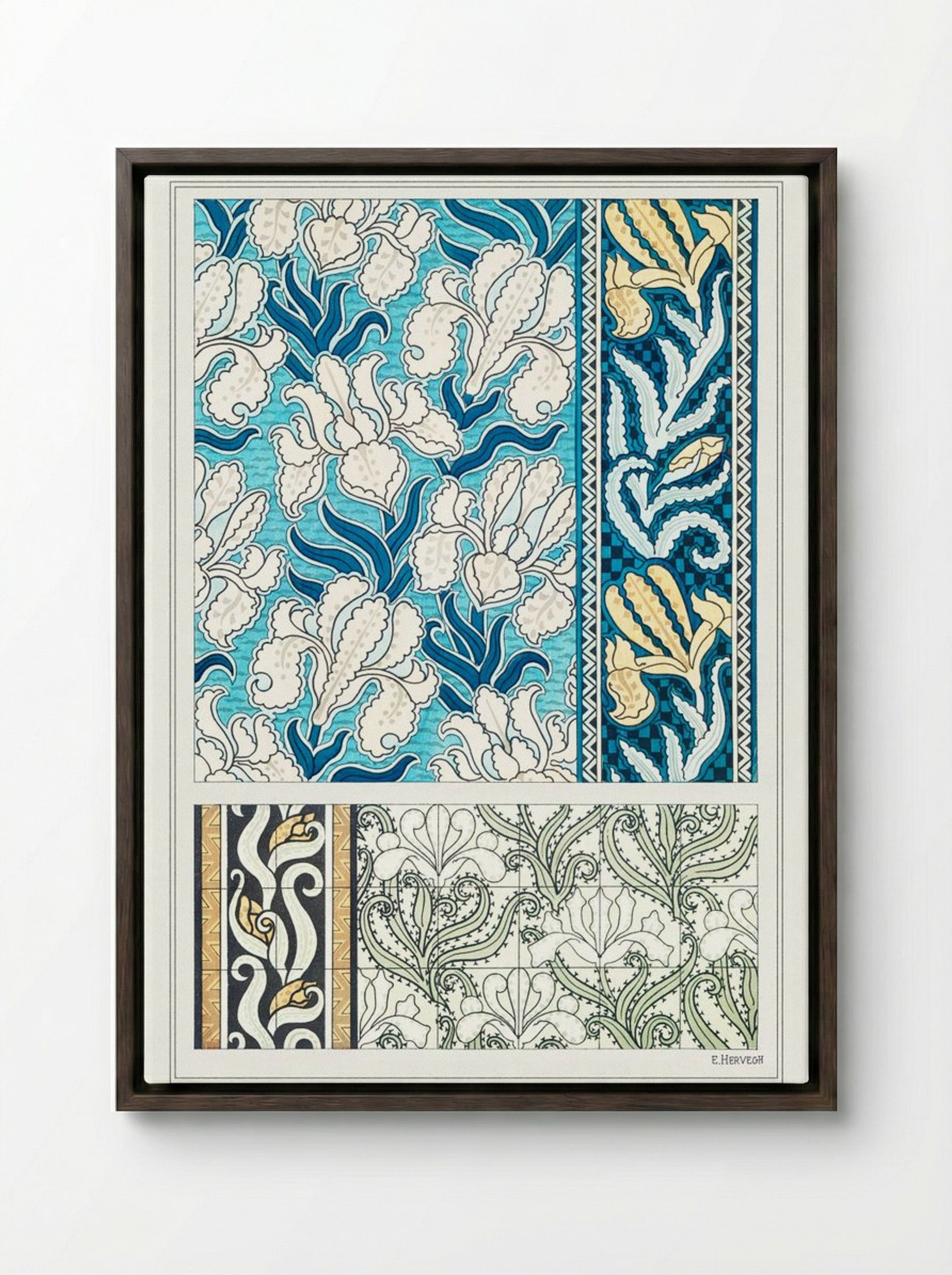 Iris, from La Plante et ses Applications ornementales - Maurice Pillard Verneuil - Framed Canvas Dark Wood