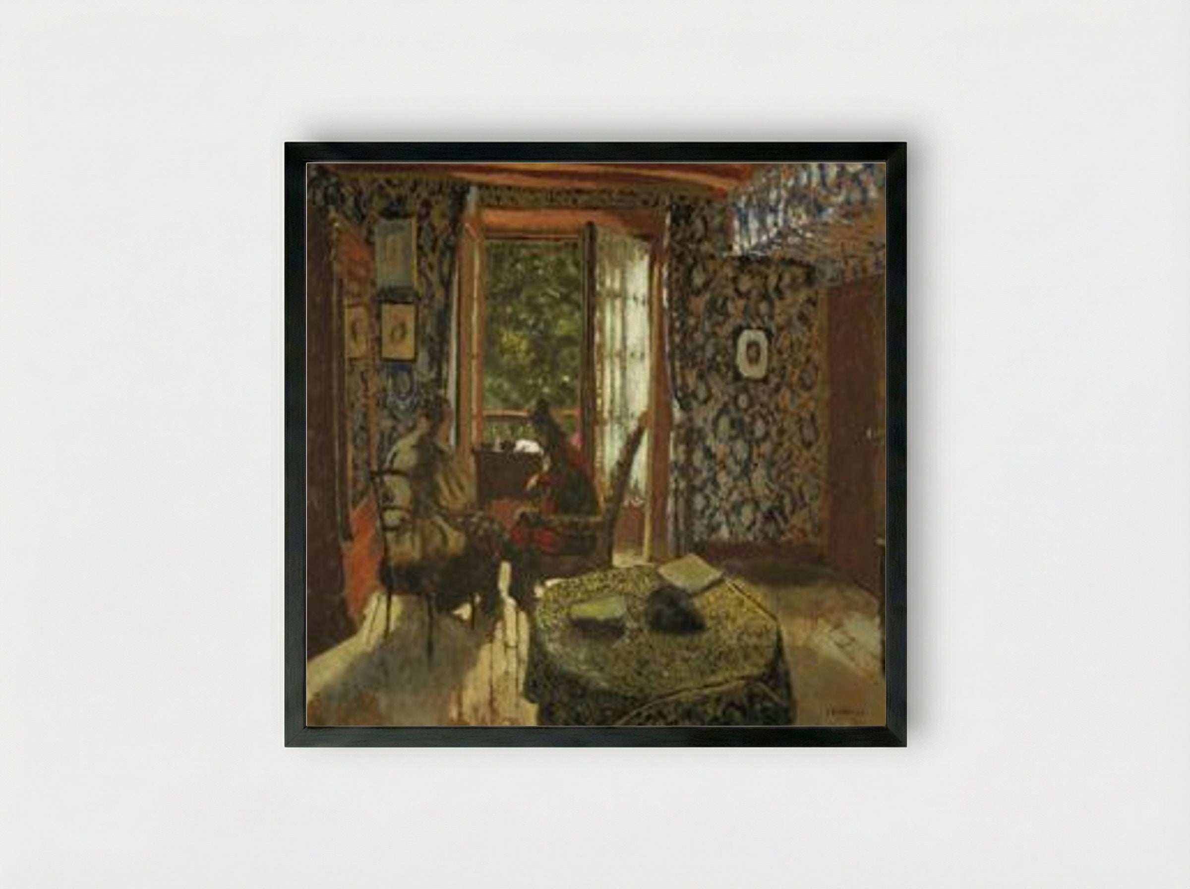 Interior - Édouard Vuillard - Framed Print Black